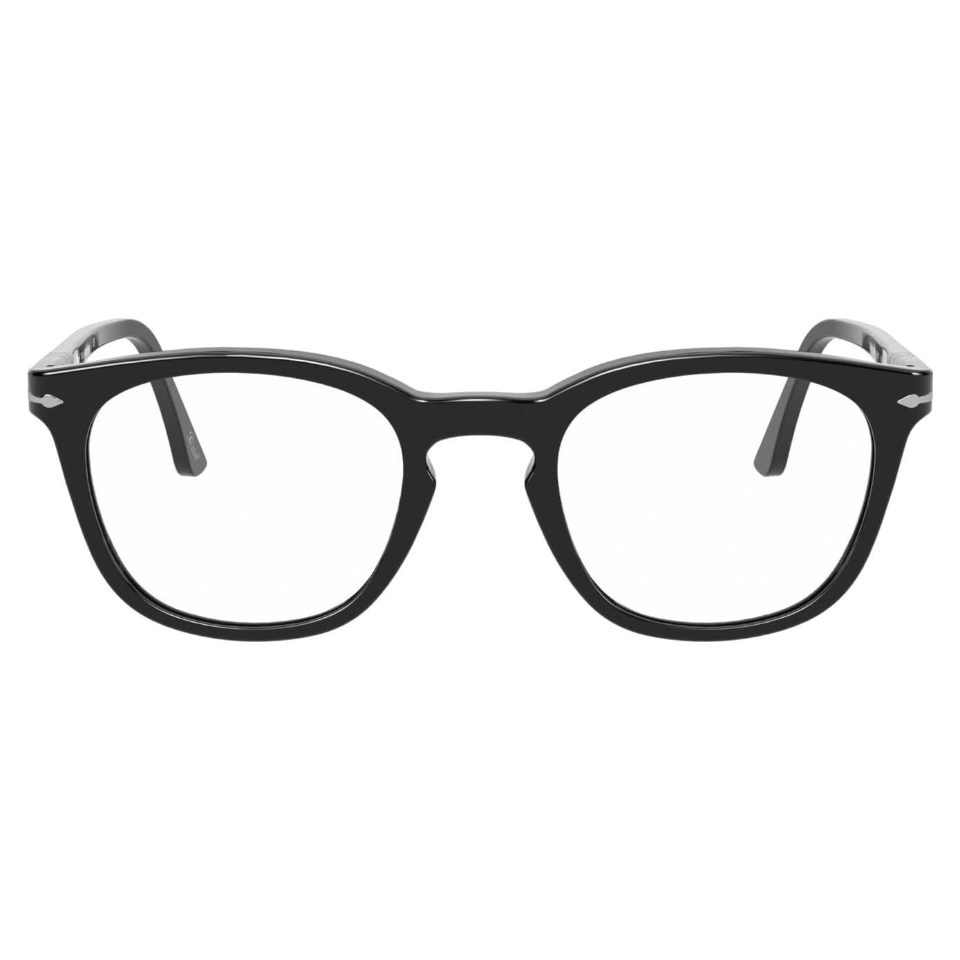 Montura de Gafas Recetadas Redondas Persol PO3258V Negra 48mm