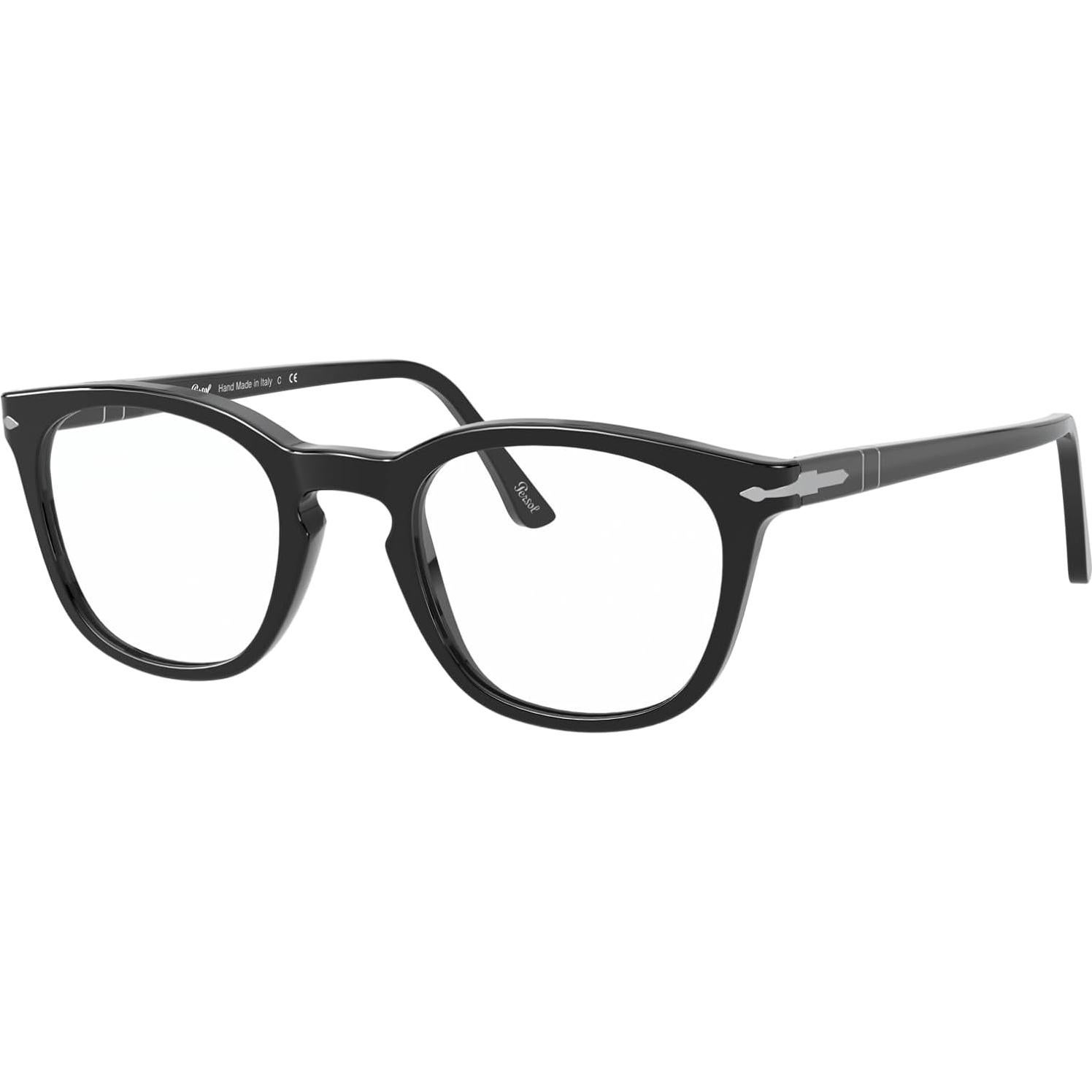 Montura de Gafas Recetadas Redondas Persol PO3258V Negra 48mm
