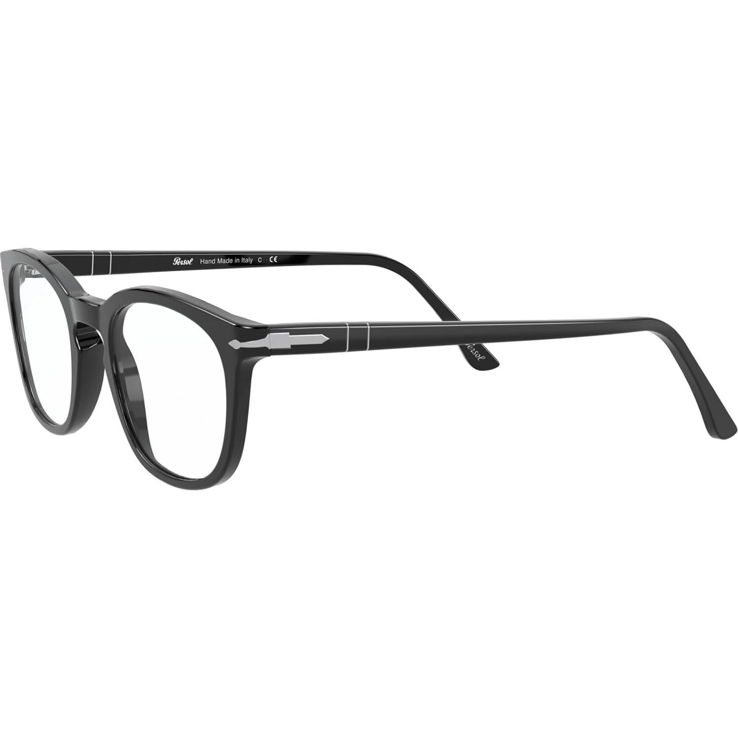 Montura de Gafas Recetadas Redondas Persol PO3258V Negra 48mm