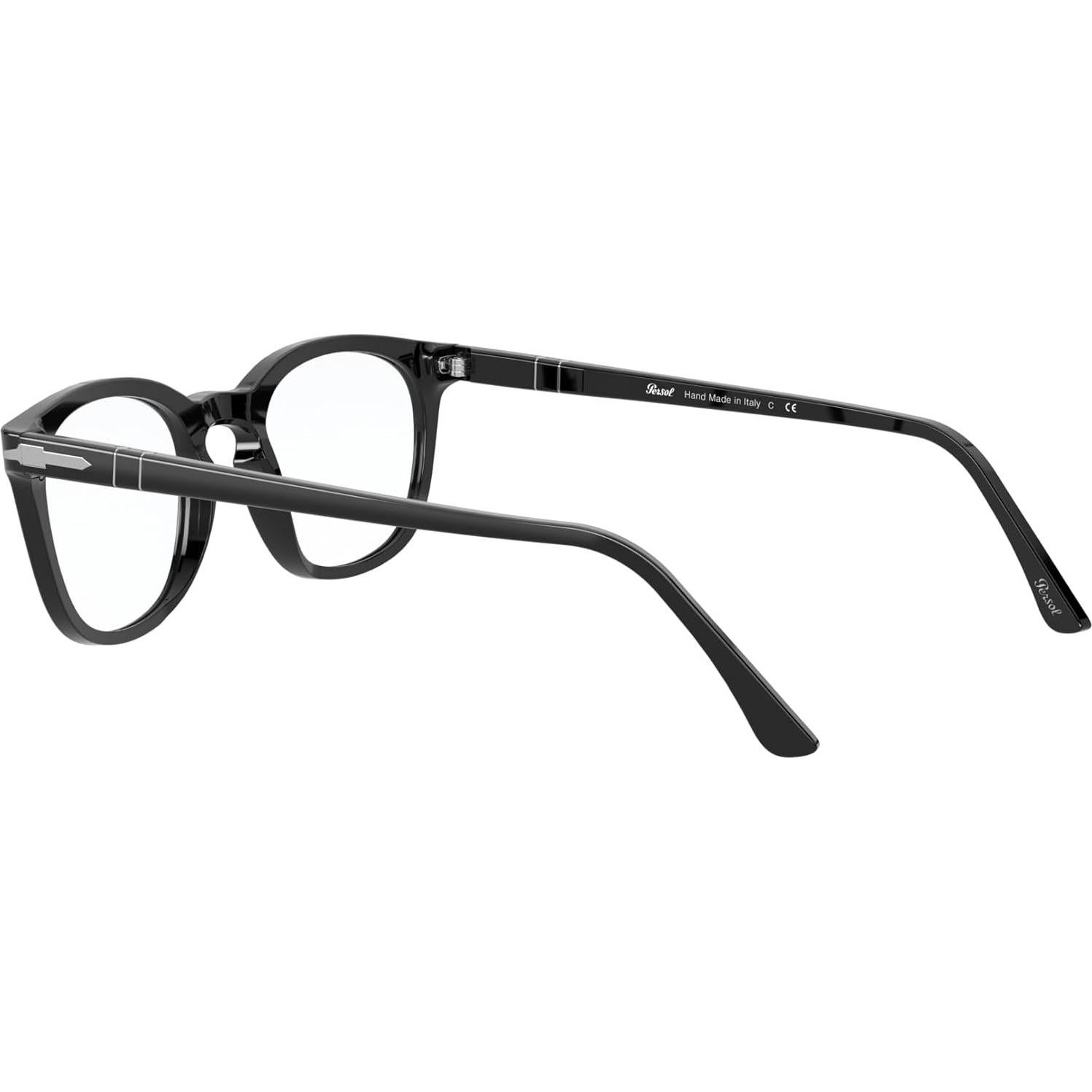 Montura de Gafas Recetadas Redondas Persol PO3258V Negra 48mm