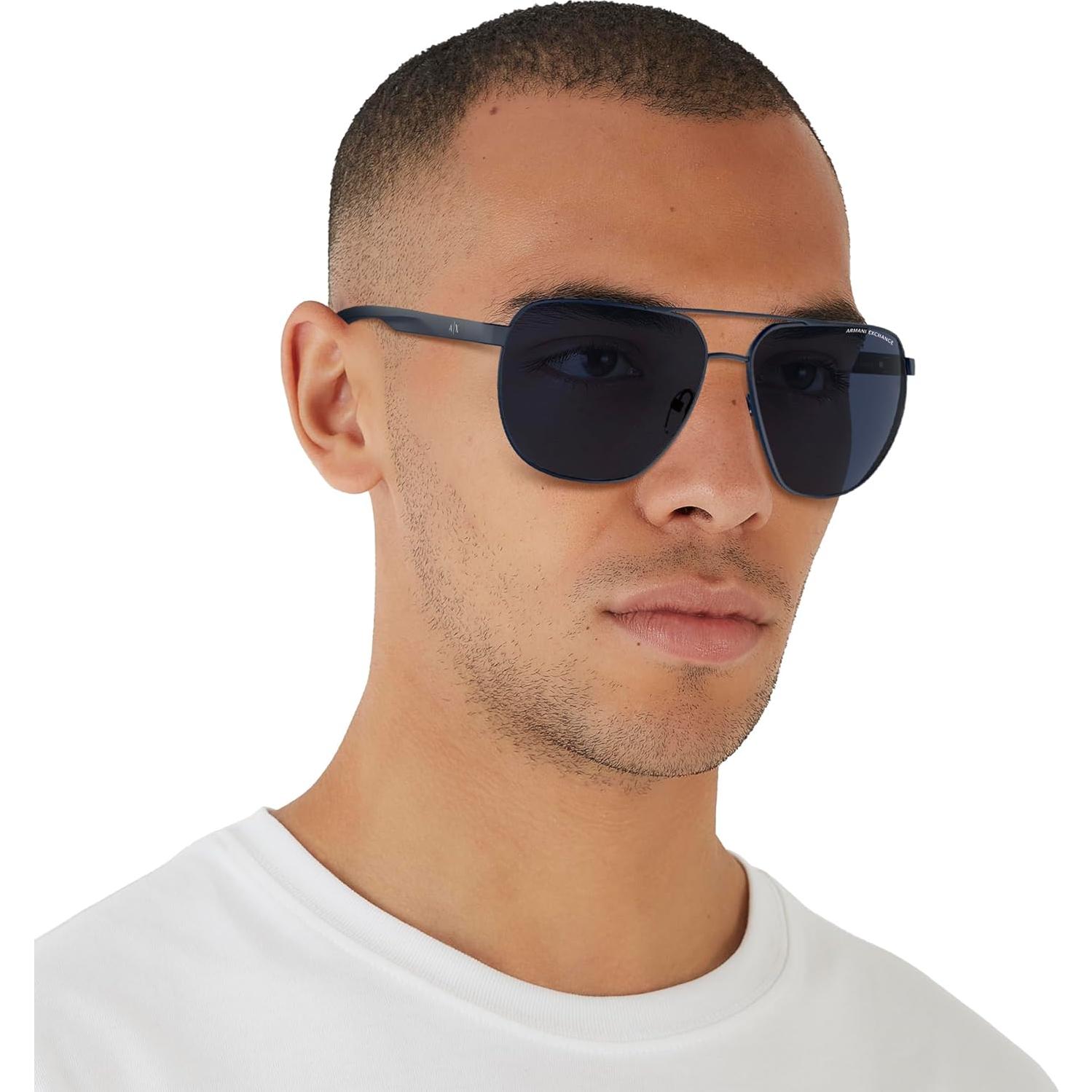 Gafas de sol Aviador Armani Exchange AX2047S Hombres Azul