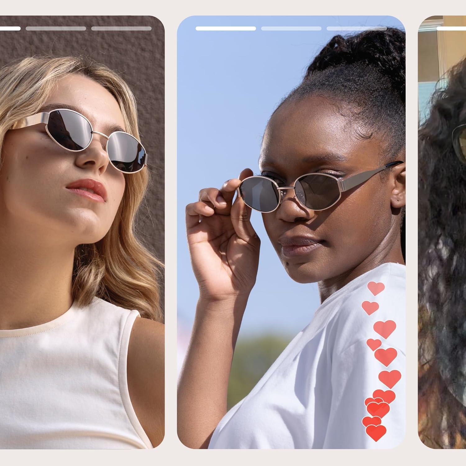 Gafas de Sol Retro Polarizadas Livho UV400 Ovaladas Metal