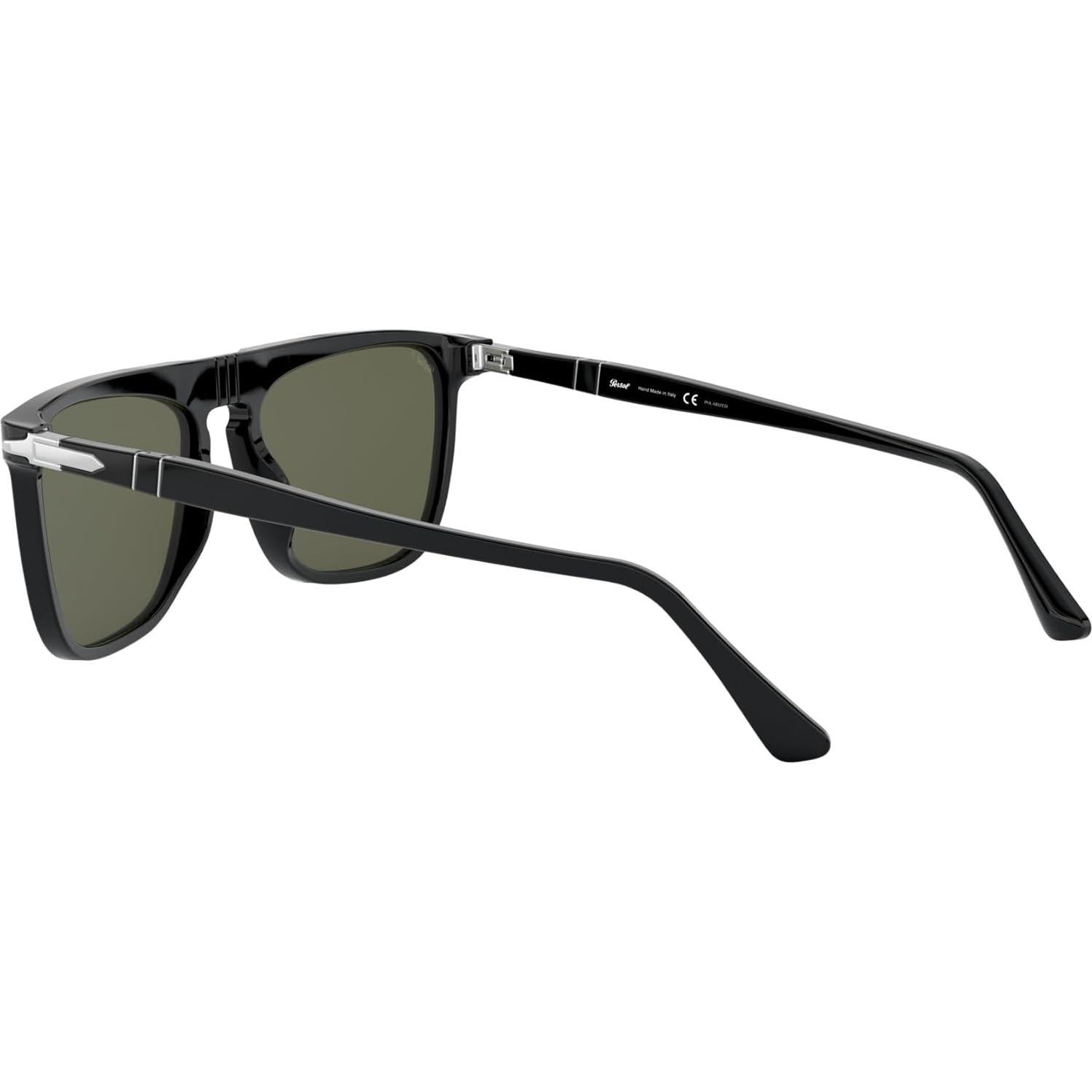 Gafas de sol unisex Persol PO3225S marco negro lentes verdes 56 mm