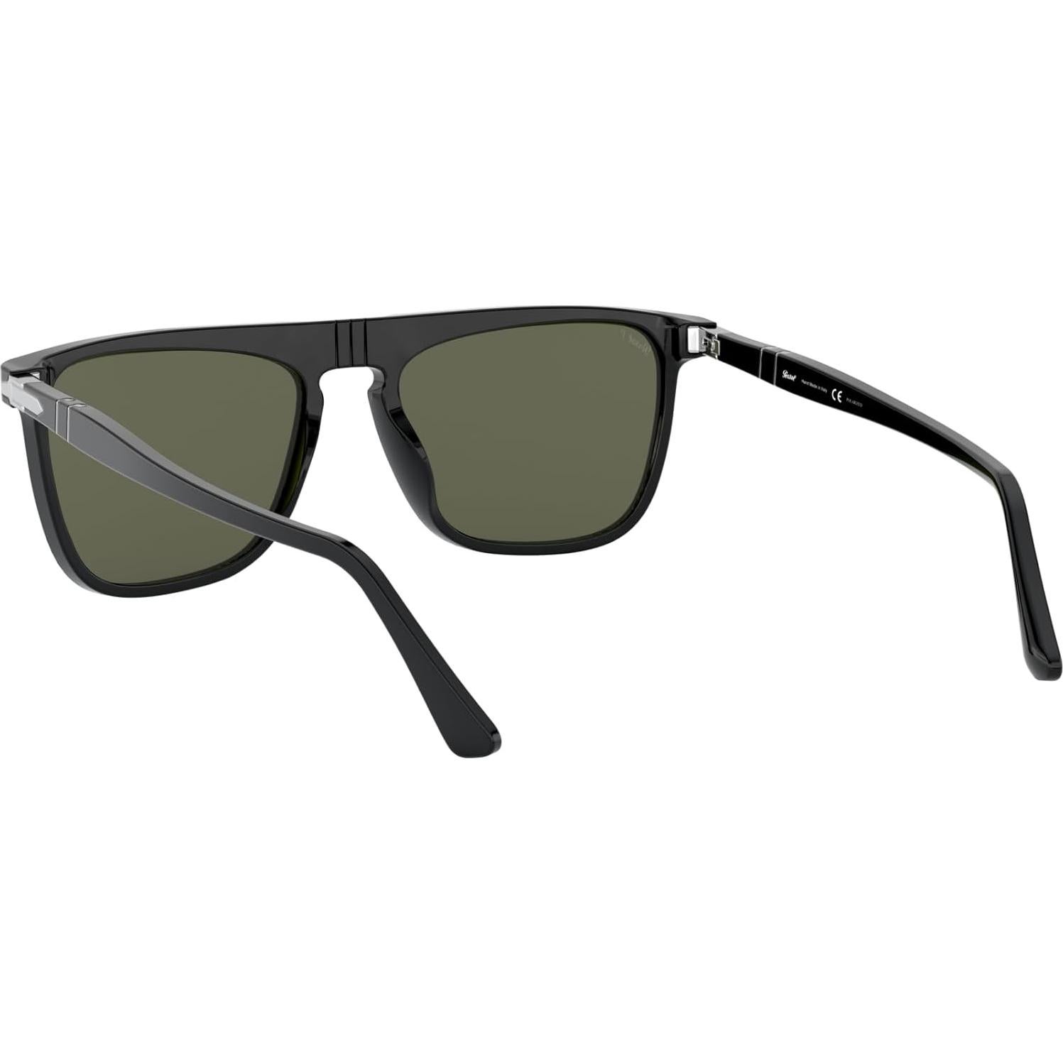 Gafas de sol unisex Persol PO3225S marco negro lentes verdes 56 mm