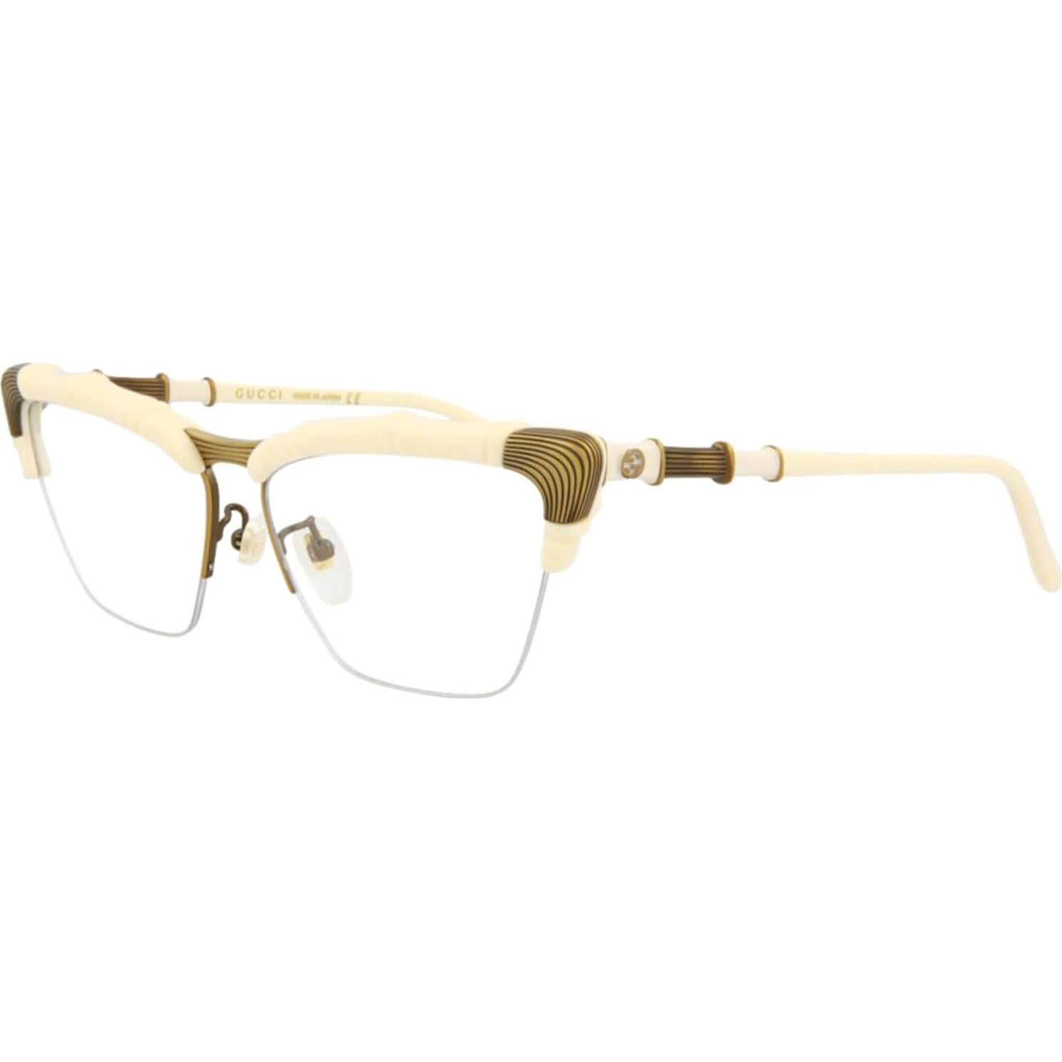 Montura óptica de gato Gucci GG-0660-O blanca transparente