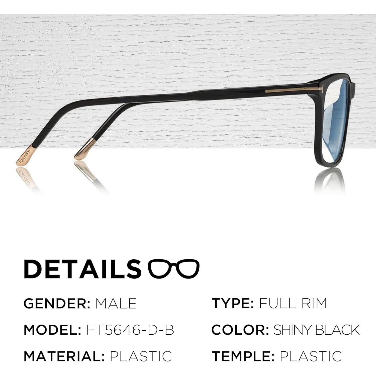 Gafas de Sol Tom Ford FT5646-D-B para Mujeres - Negro Brillante