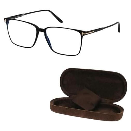 Marco de Gafas Tom Ford FT5696-B Negro Brillante + Kit de Limpieza