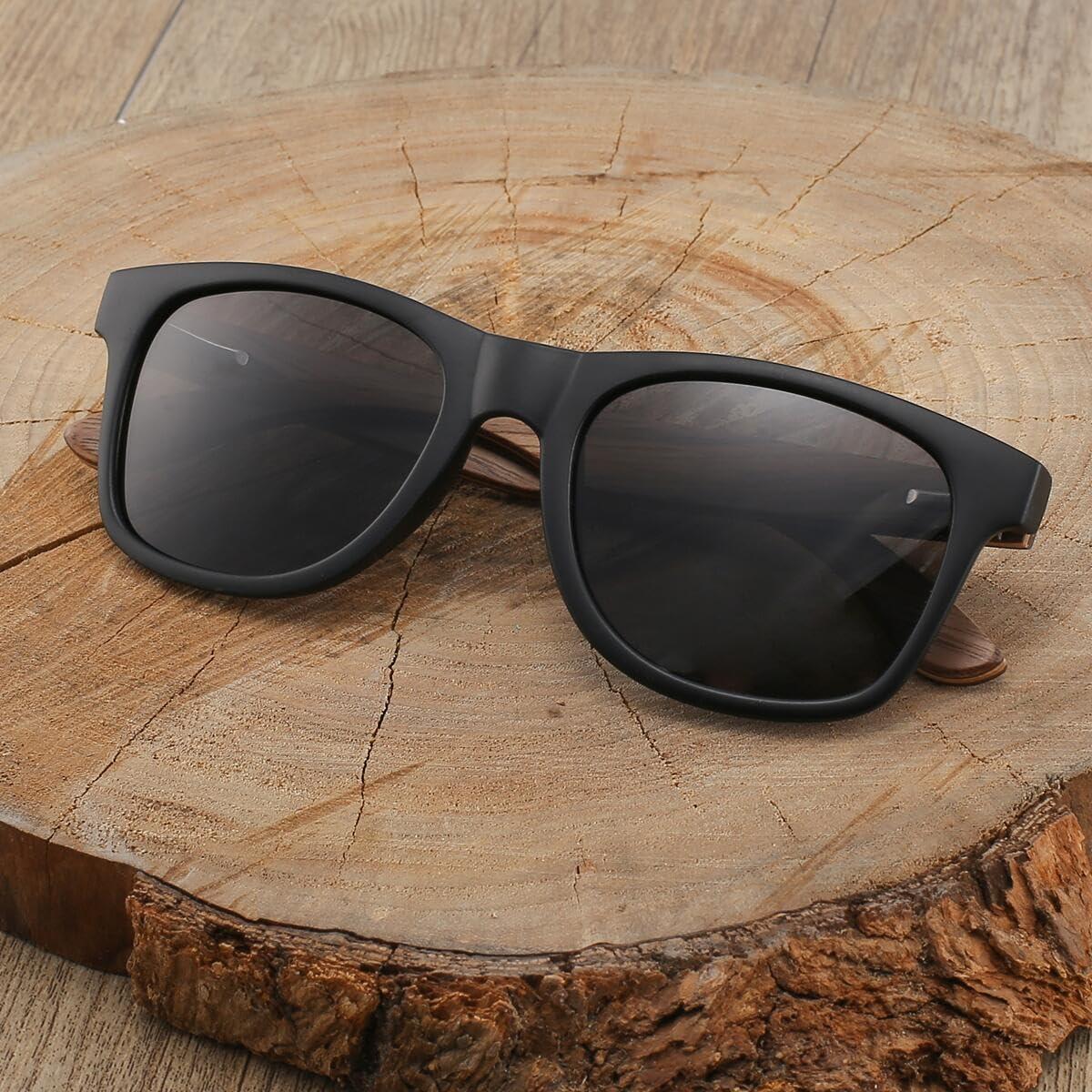 Gafas de sol polarizadas de madera WOODONLY unisex 55x49mm