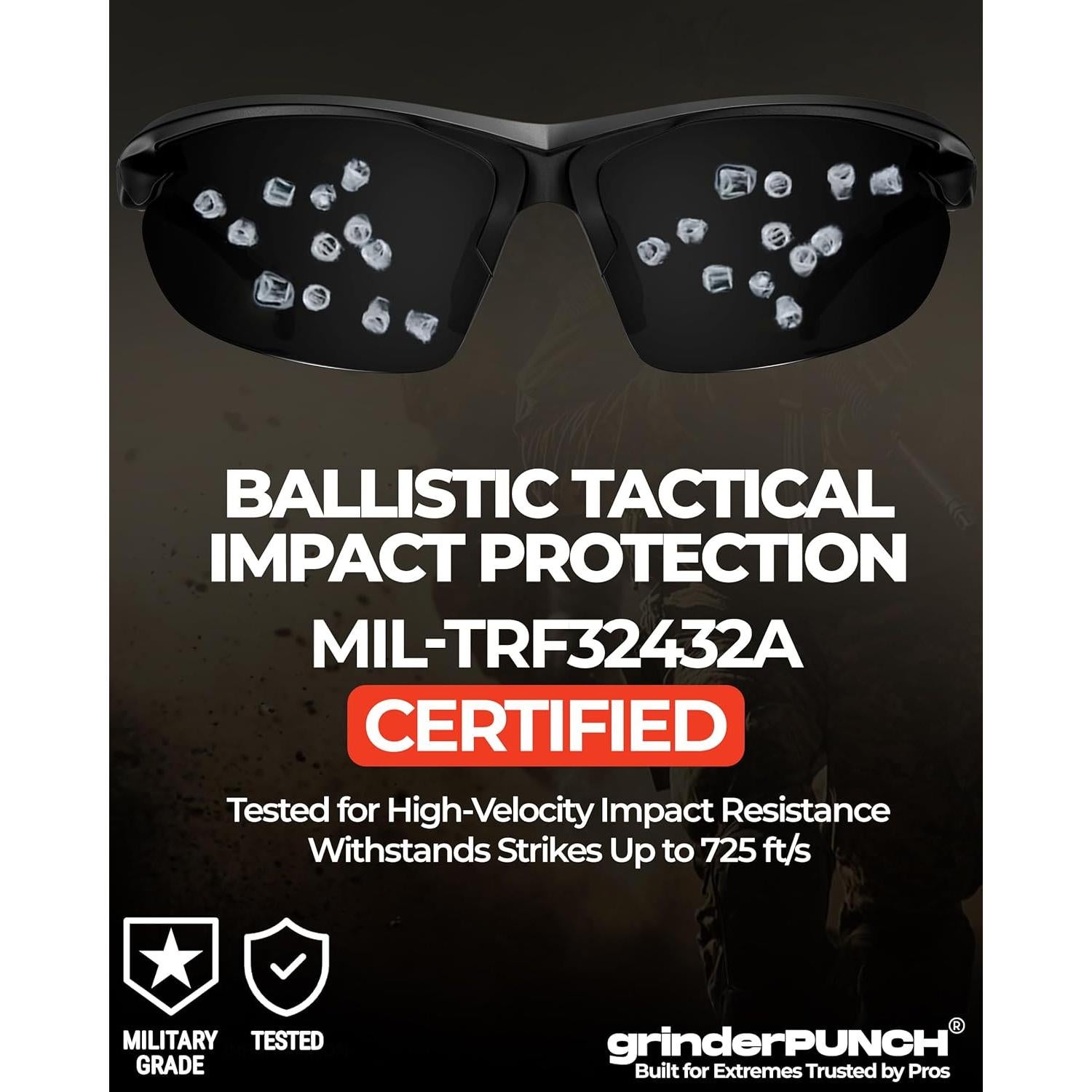 Gafas Tácticas de Tiro GrinderPUNCH Grado Militar UV 100%