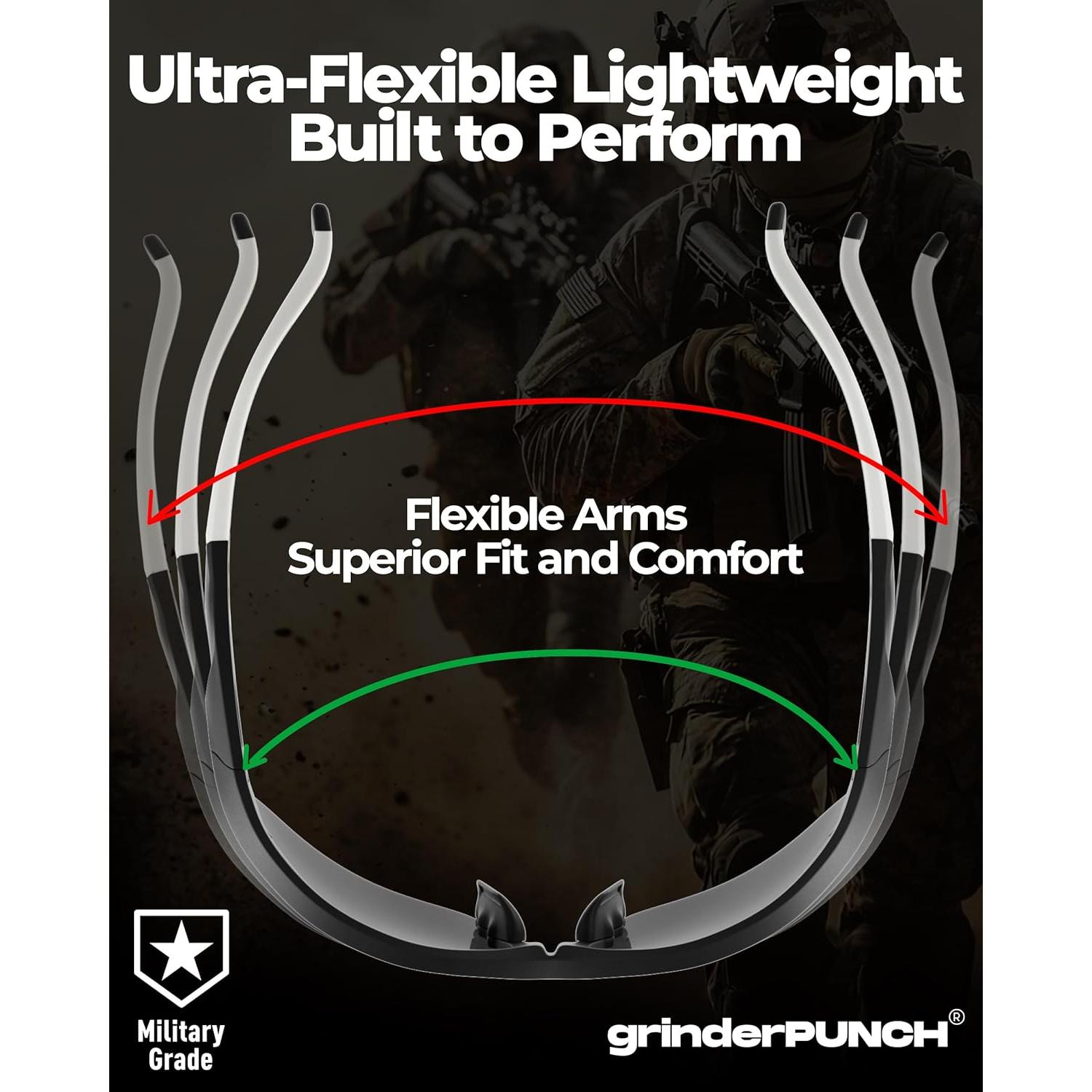 Gafas Tácticas de Tiro GrinderPUNCH Grado Militar UV 100%