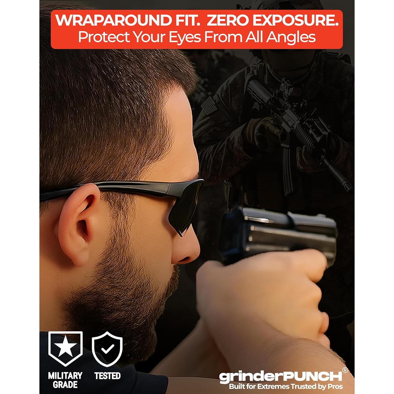 Gafas Tácticas de Tiro GrinderPUNCH Grado Militar UV 100%