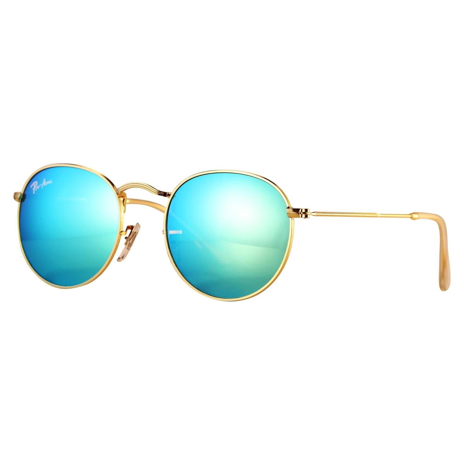 Gafas de Sol Redondas Pro Acme Metal Verde Espejado 50mm