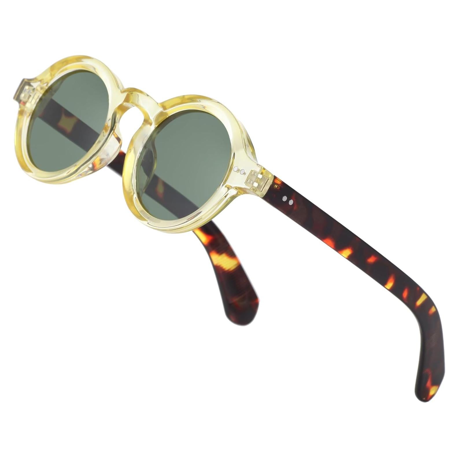 Gafas de sol redondas polarizadas Teumire unisex retro 90s