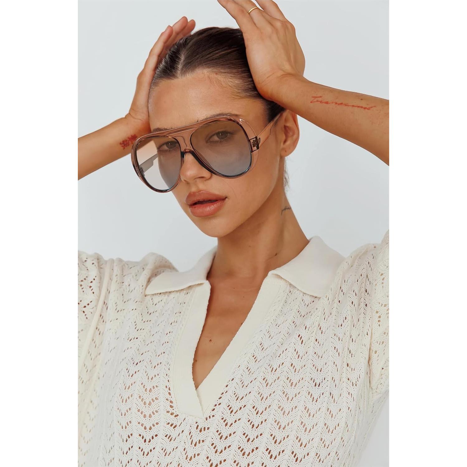 Gafas de sol aviador TYA UV400 grandes para mujeres y hombres