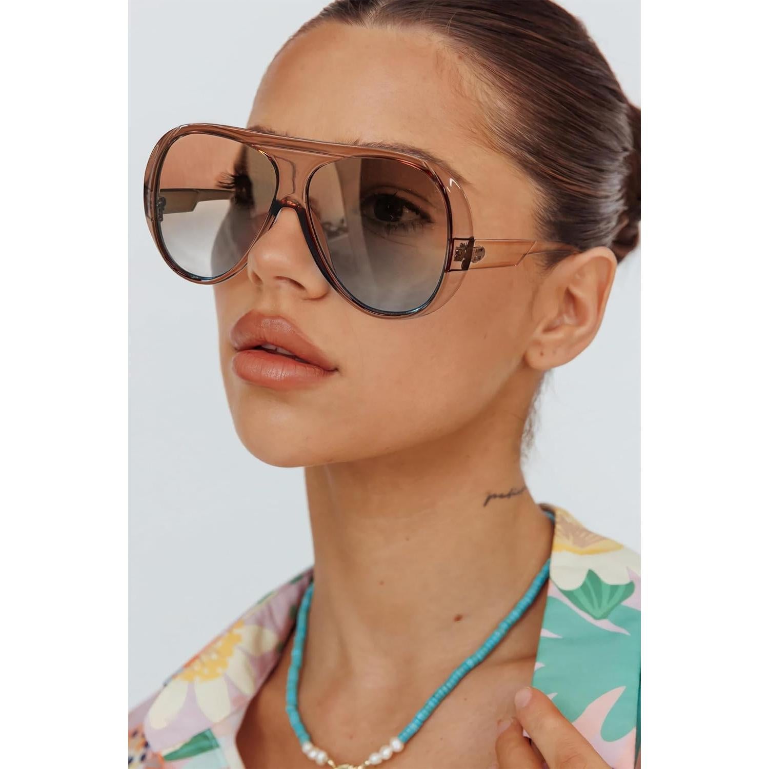 Gafas de sol aviador TYA UV400 grandes para mujeres y hombres