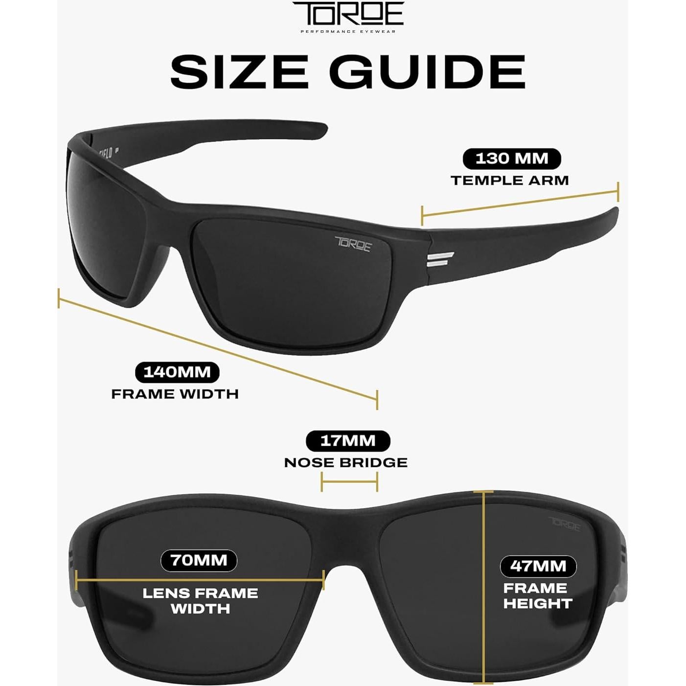 Gafas de sol polarizadas TOROE UV400 categoría 4 para hombres