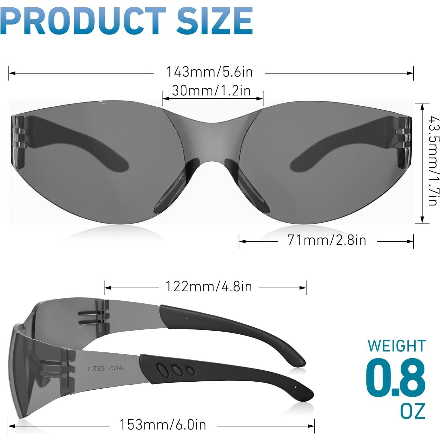 Gafas de Seguridad WFEANG ANSI Z87.1 Resistentes a Rayones
