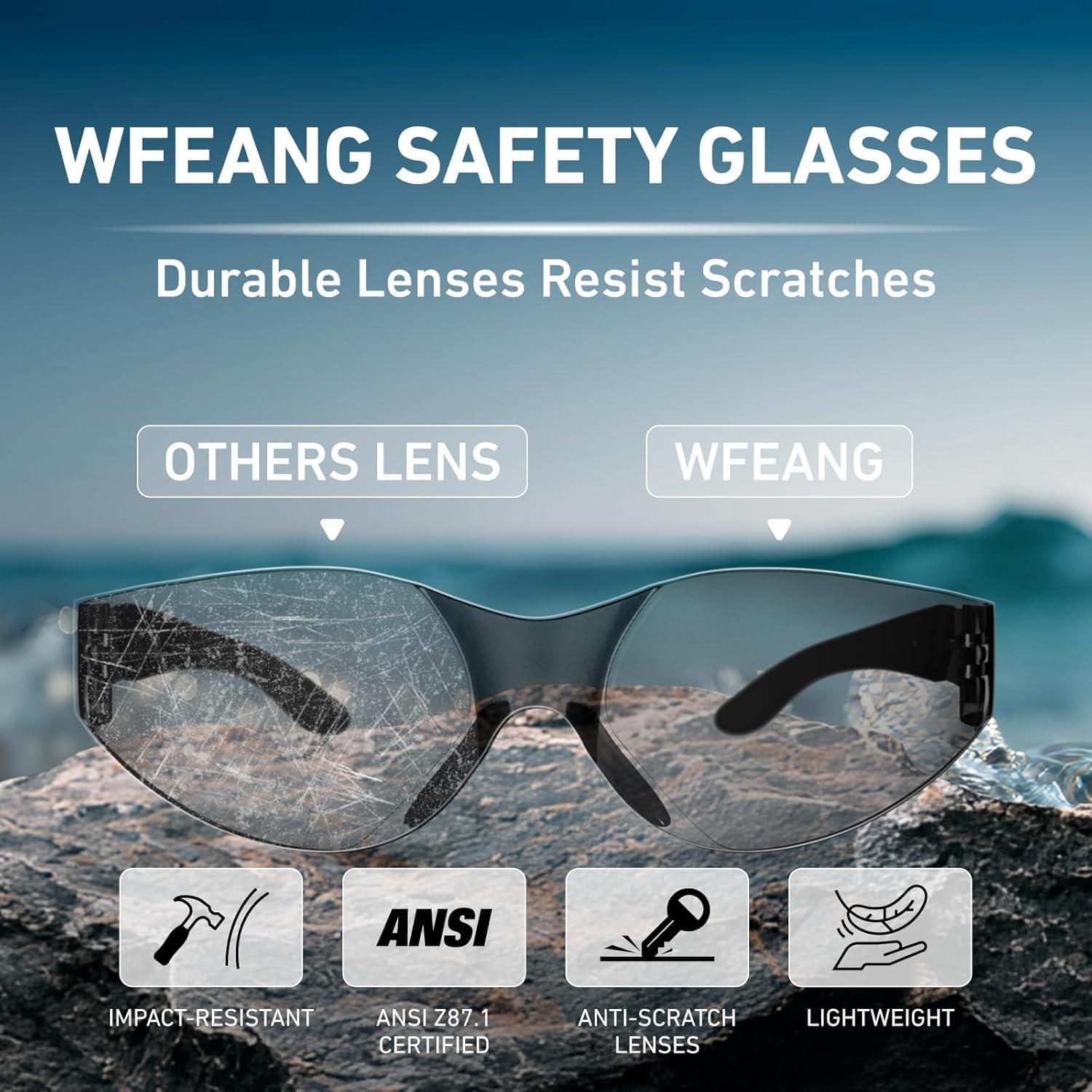 Gafas de Seguridad WFEANG ANSI Z87.1 Resistentes a Rayones