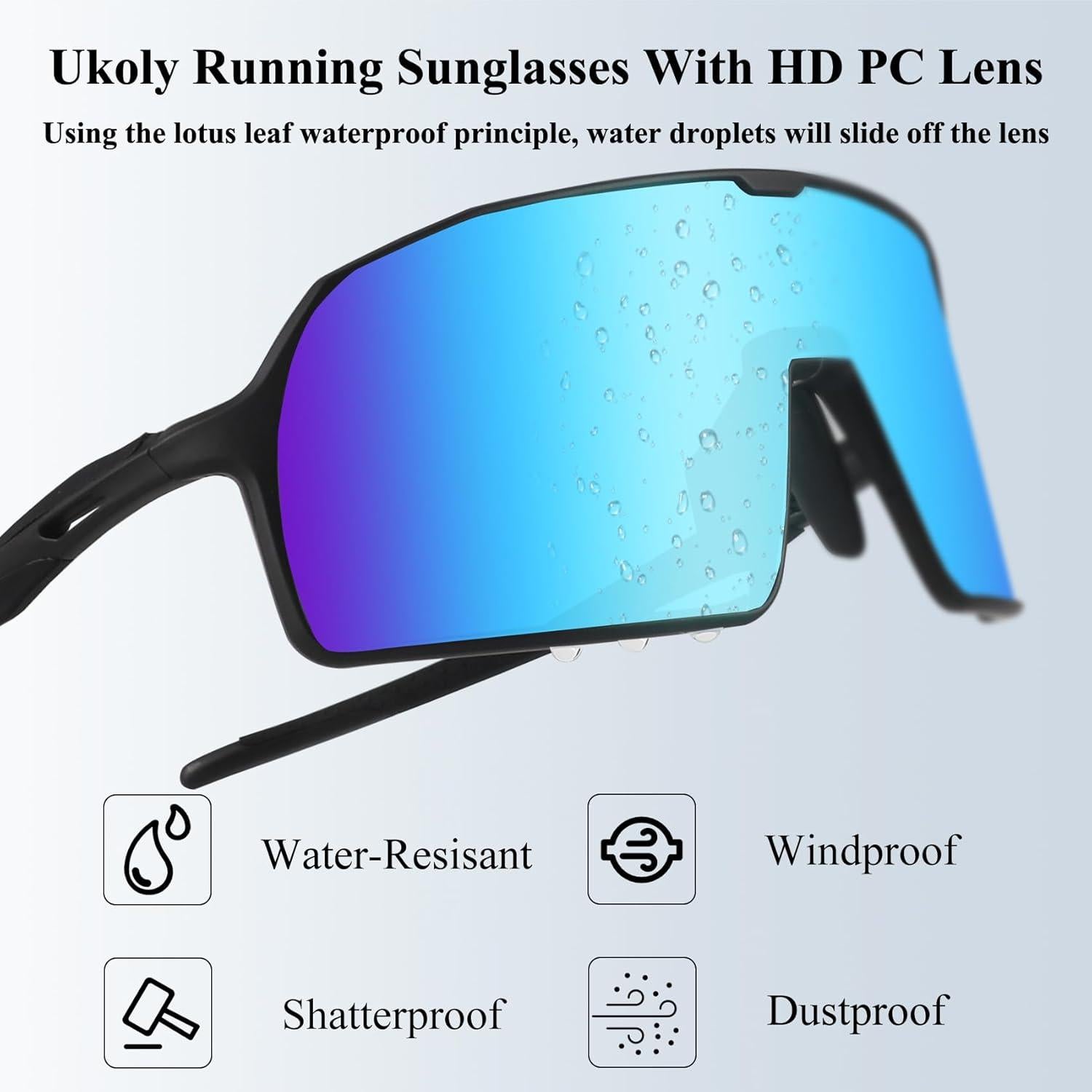 Gafas de sol deportivas Ukoly HD UV400 para hombres y mujeres