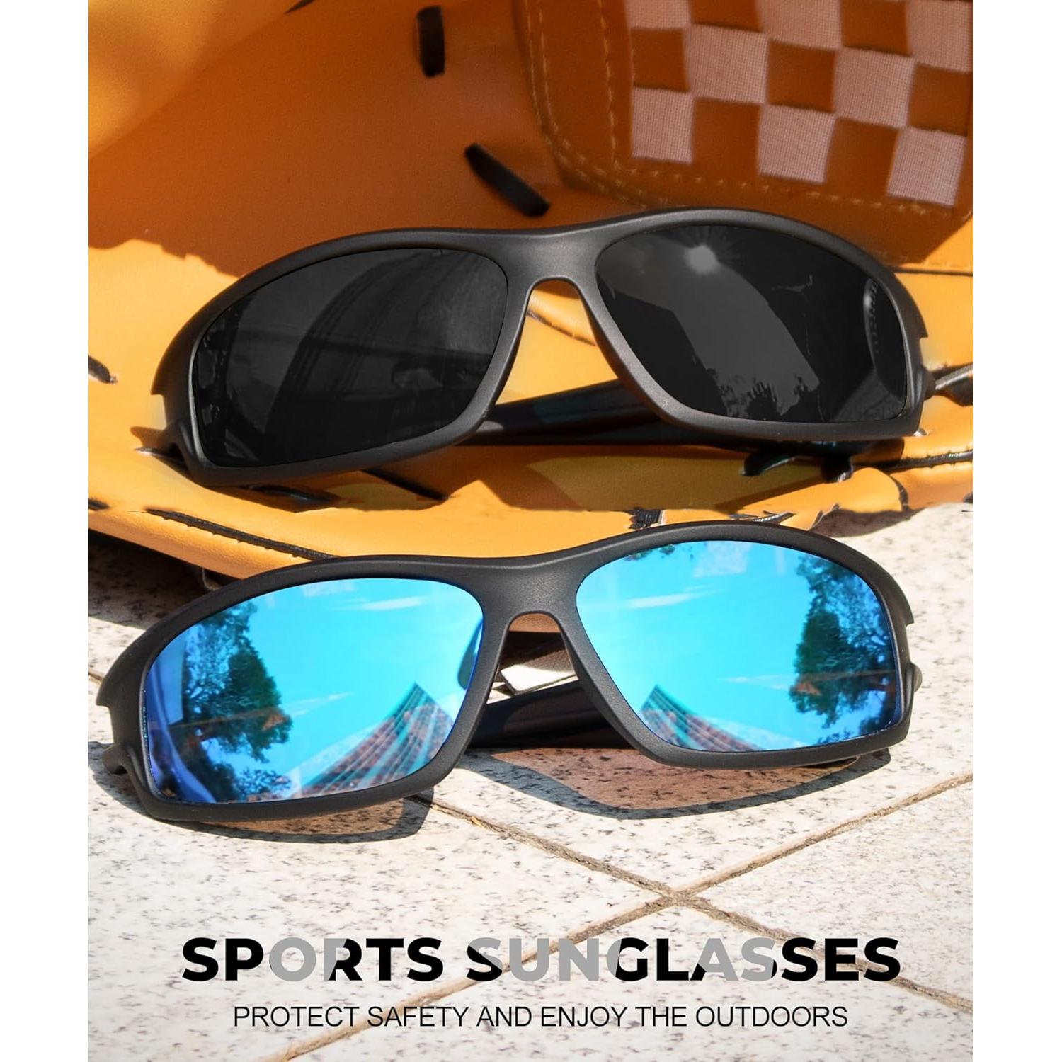 Gafas de sol polarizadas QALLY para hombres UV400 - Negro