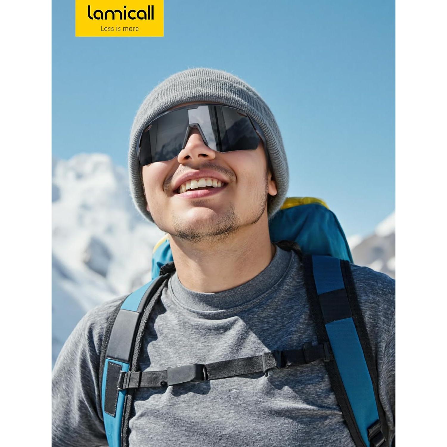 Gafas de sol deportivas Lamicall Bcpe02-bk UV400 para ciclismo