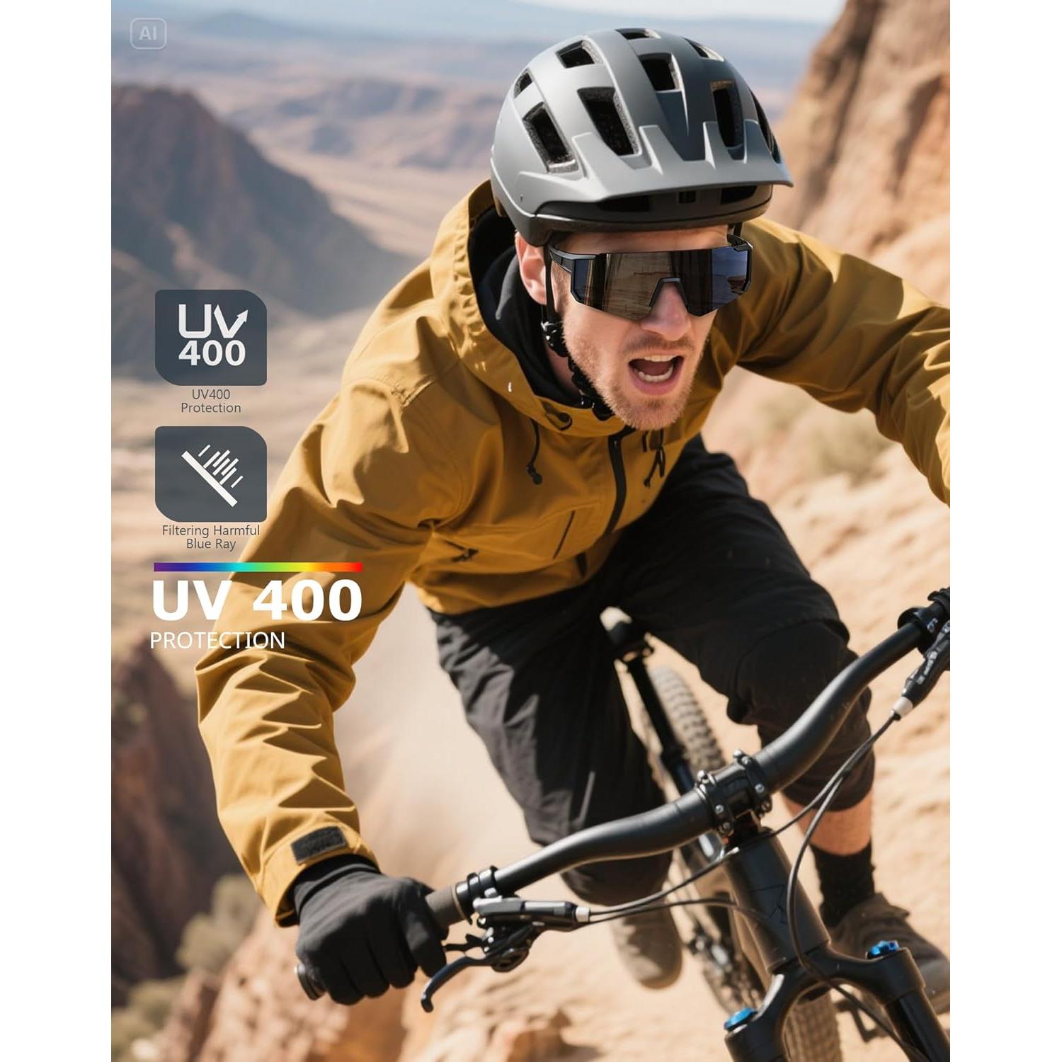 Gafas de sol KALIYADI UV400 para Hombres y Mujeres - Multicolor