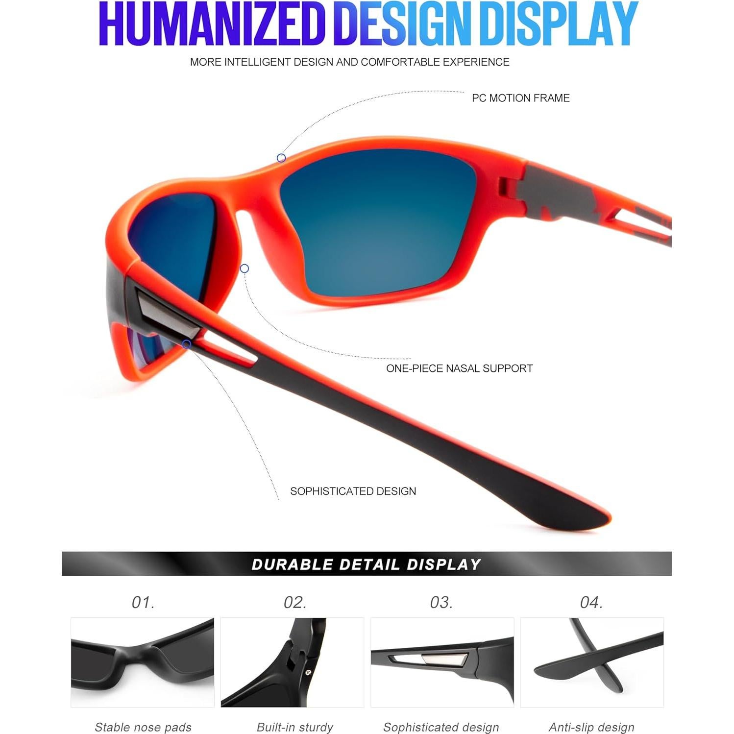 Gafas de sol polarizadas KALIYADI para hombres - Protección UV