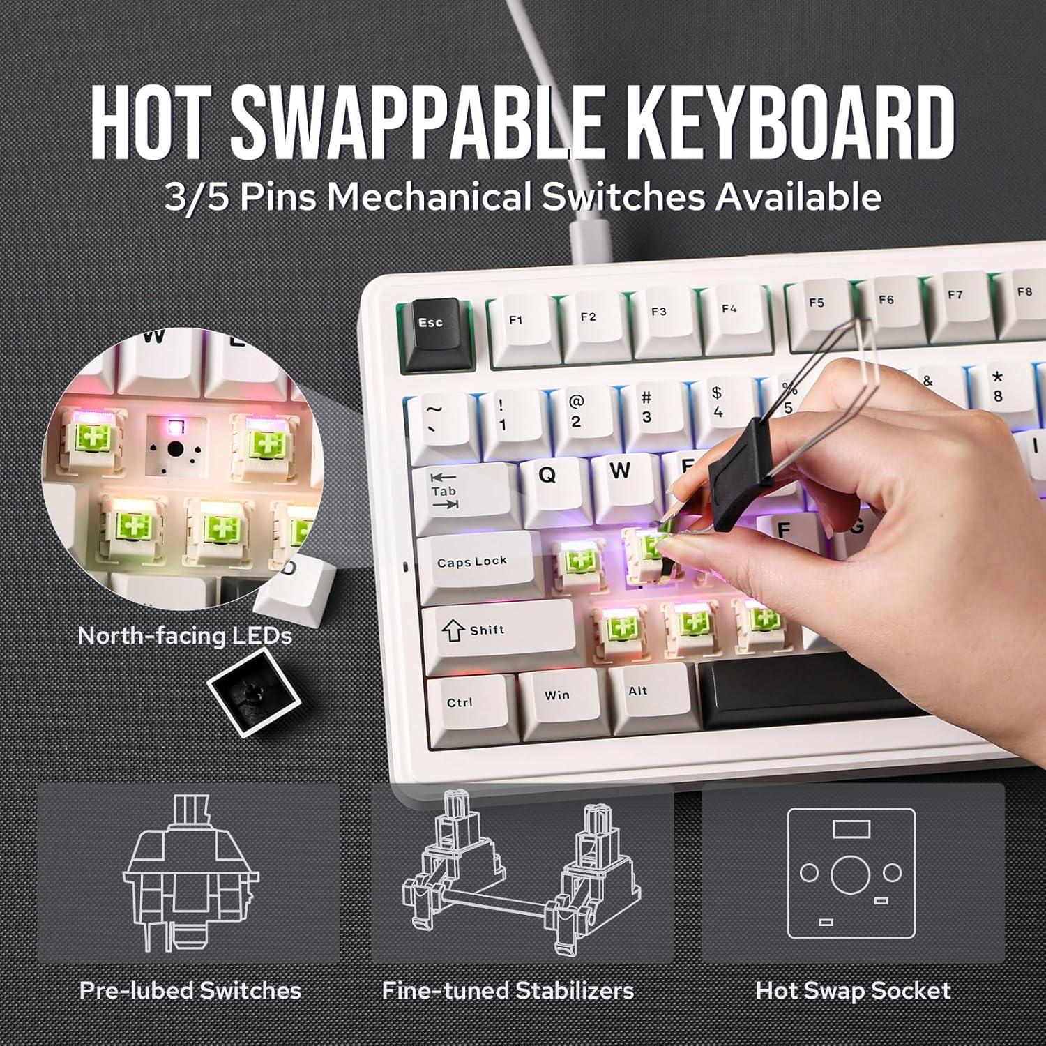 Teclado Mecánico EPOMAKER F99 Inalámbrico 96% Bluetooth USB-C