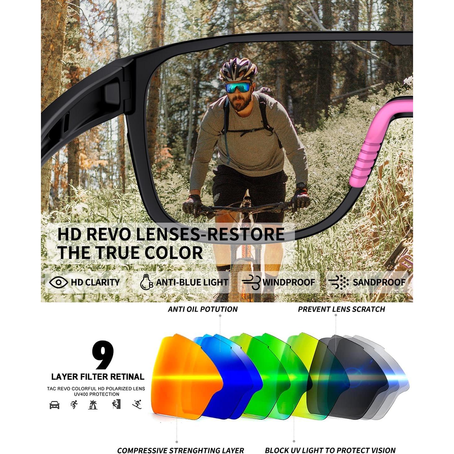 Gafas de sol deportivas polarizadas Rosemal UV400 para ciclismo