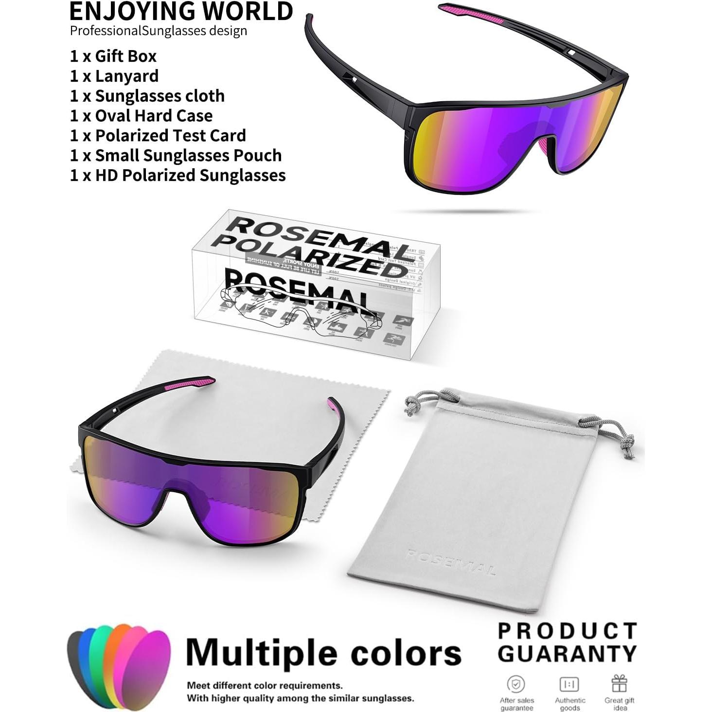 Gafas de sol deportivas polarizadas Rosemal UV400 para ciclismo
