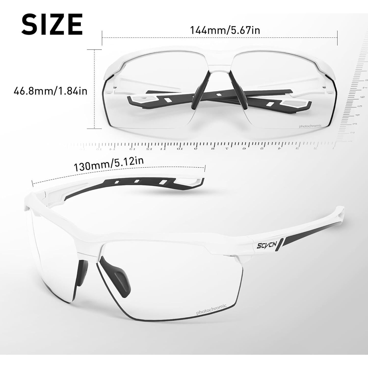 Gafas de sol fotocromáticas SCVCN UV400 para deportes unisex