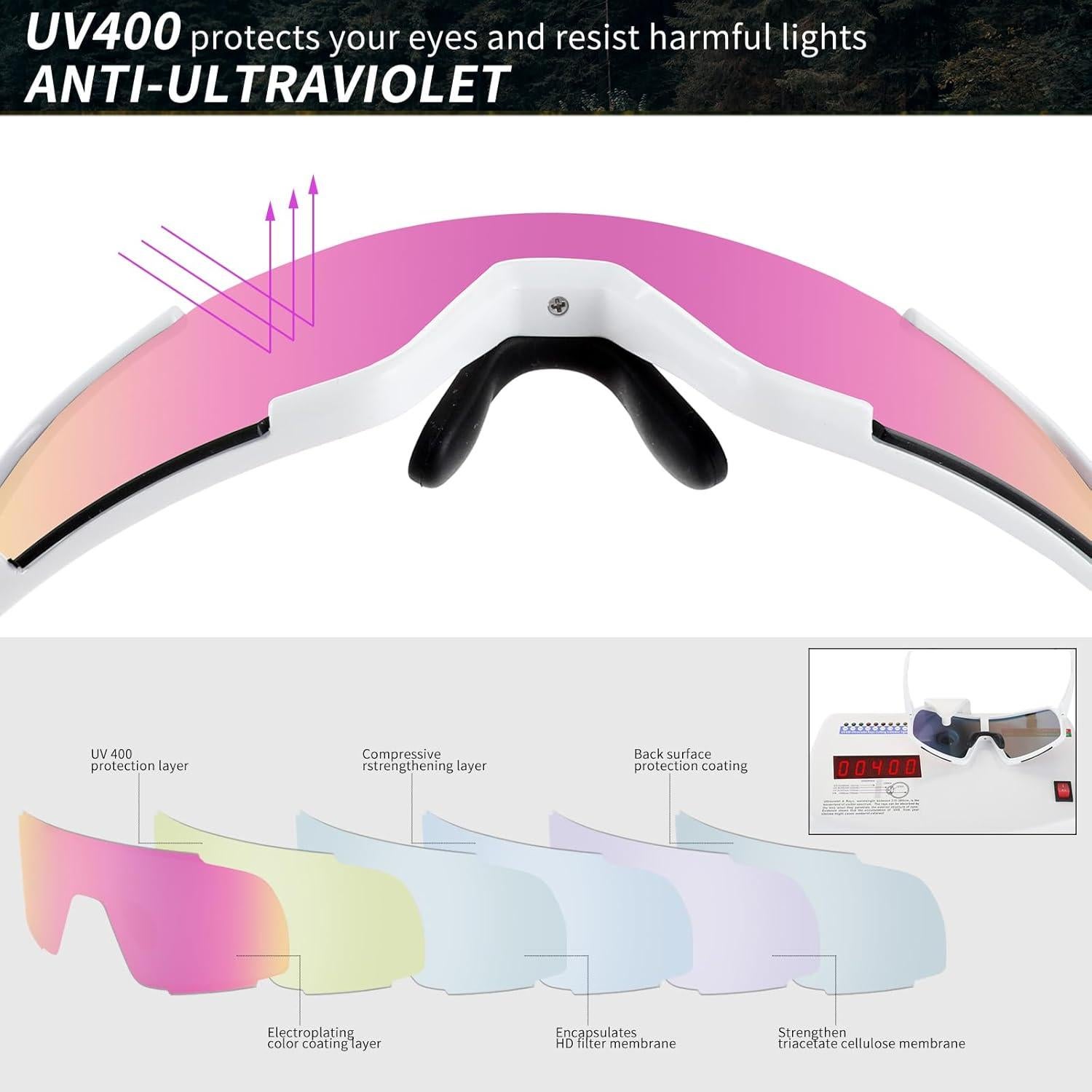 Gafas de sol deportivas OULAIQI Xq-655 UV400 para ciclismo
