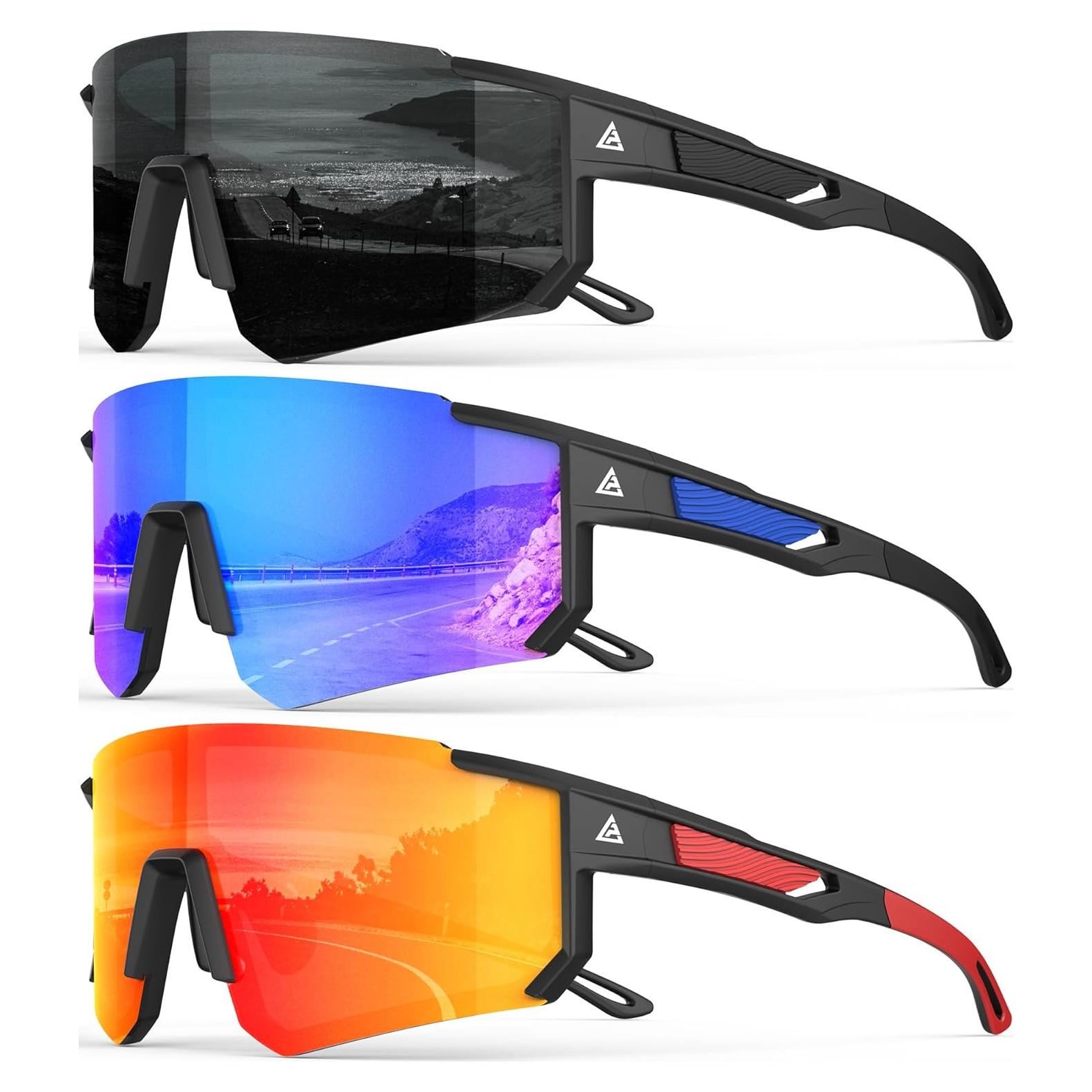 Gafas de sol deportivas polarizadas QALLY UV400 para hombres
