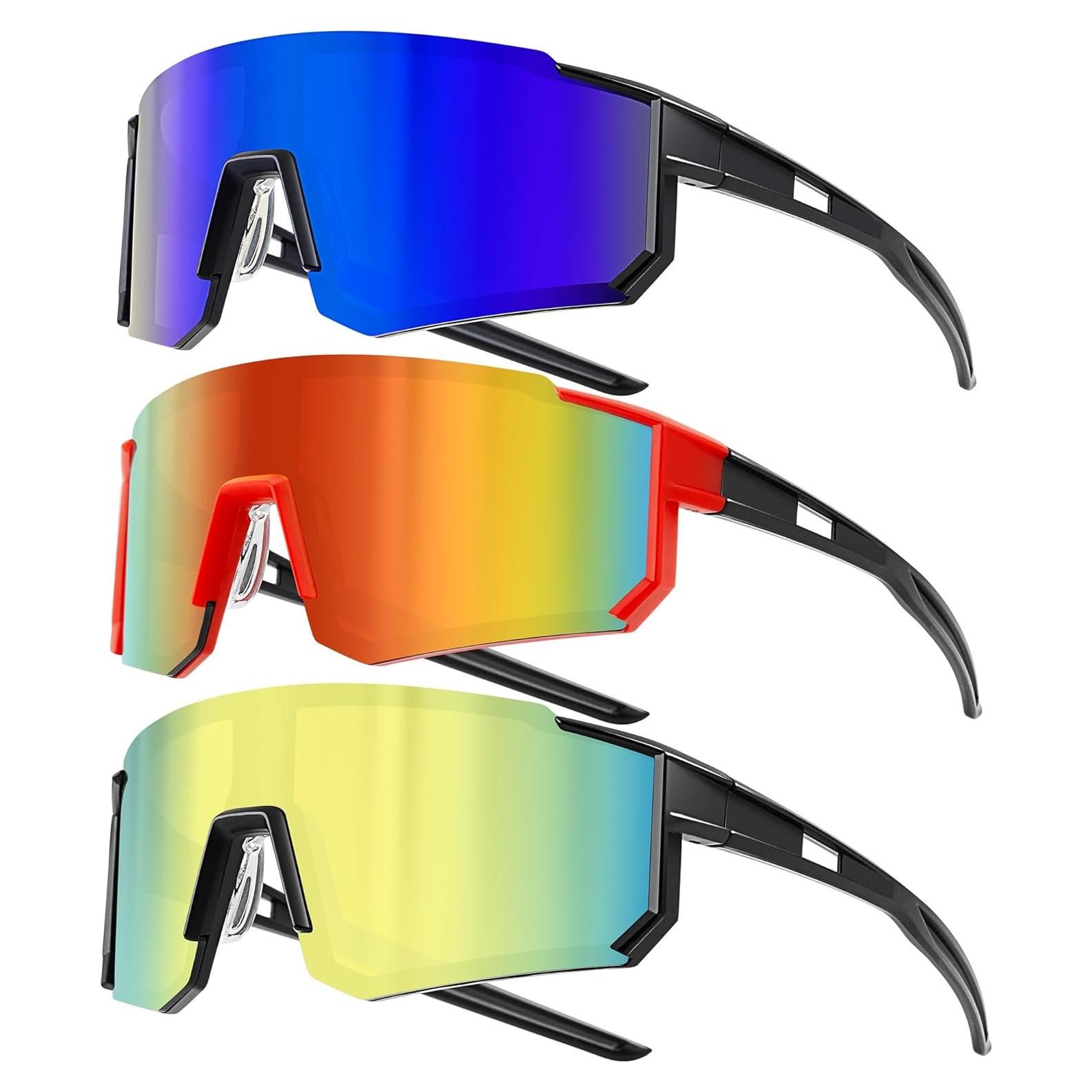 Gafas de Ciclismo Paulburry HD UV400 - Paquete de 3 Unidades