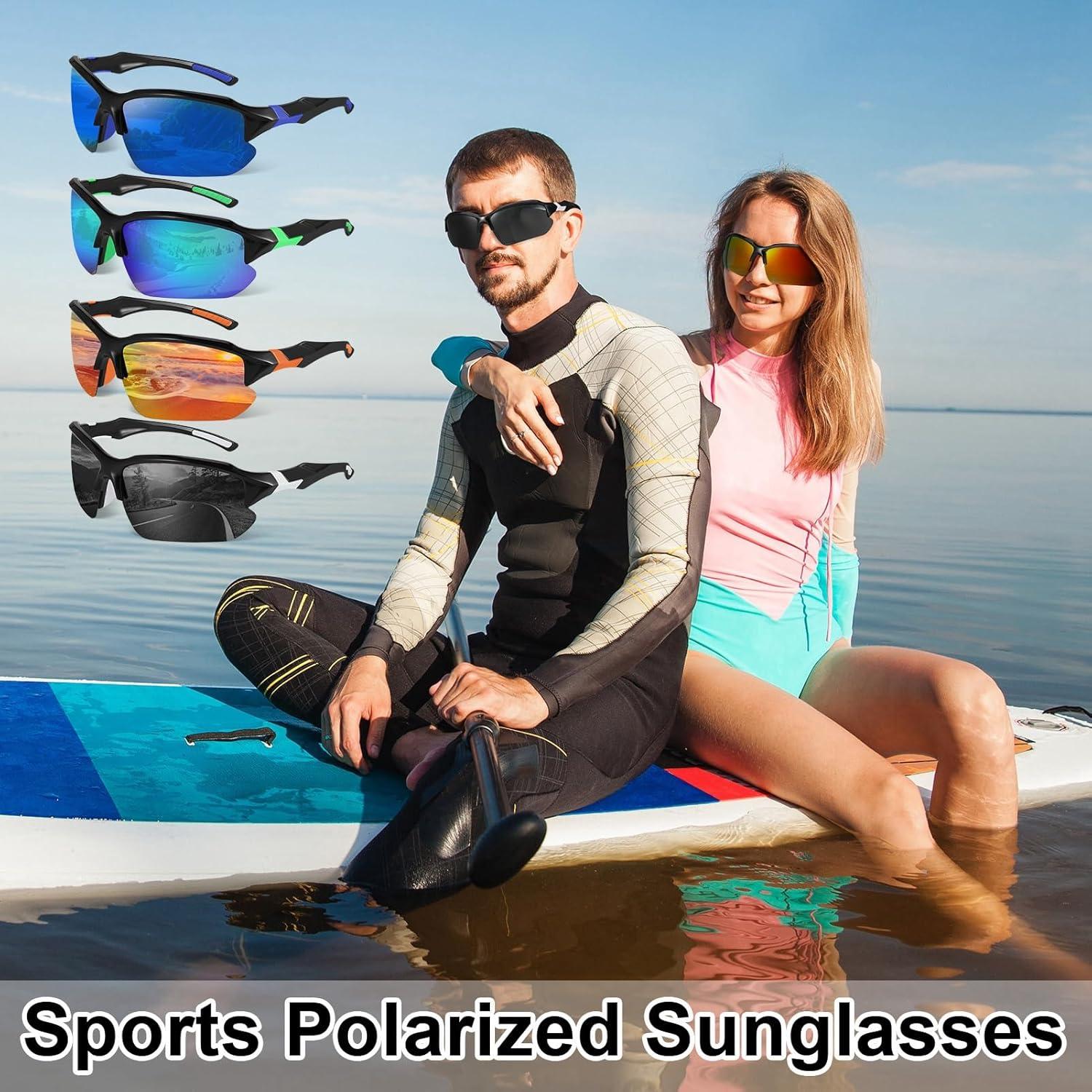 Paquete de 4 Gafas de Sol Deportivas Polarizadas UV400