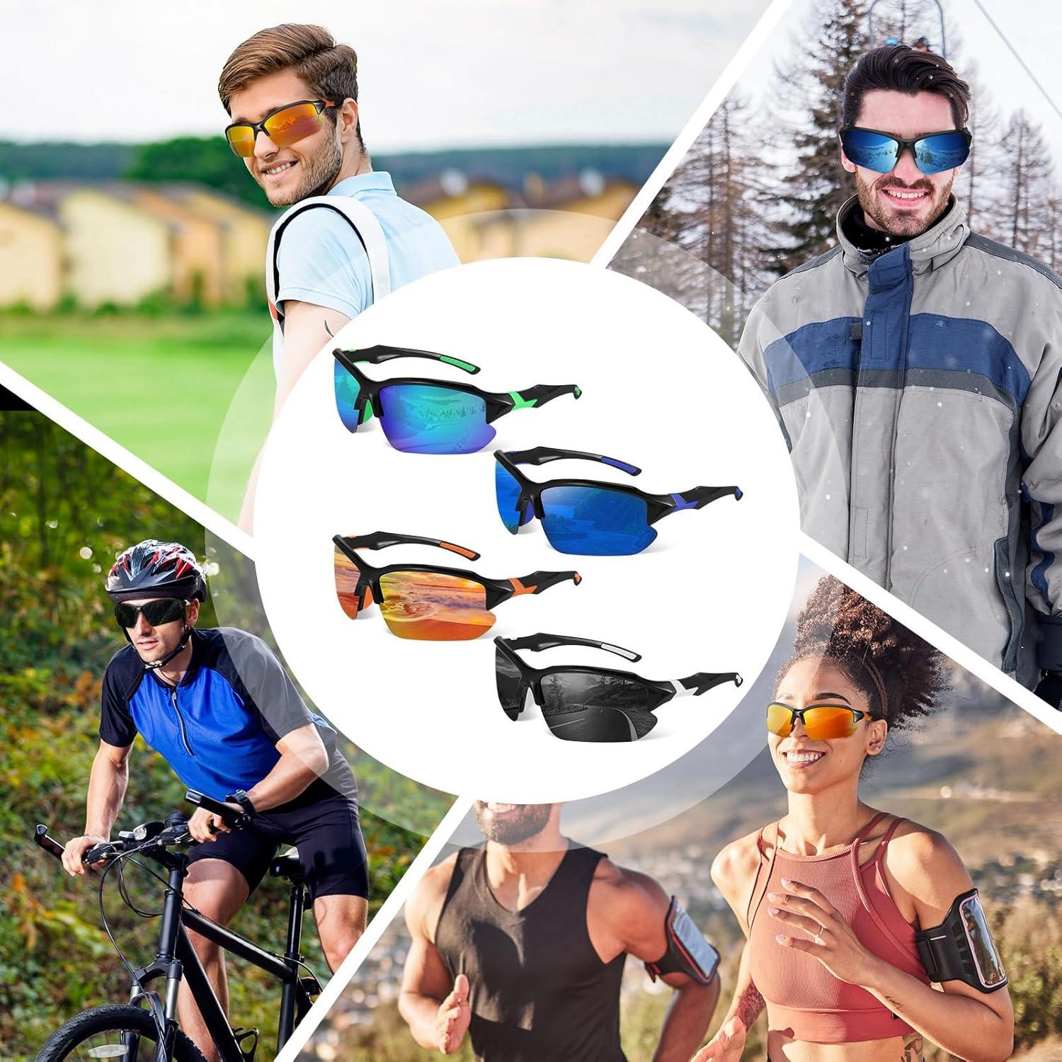 Paquete de 4 Gafas de Sol Deportivas Polarizadas UV400