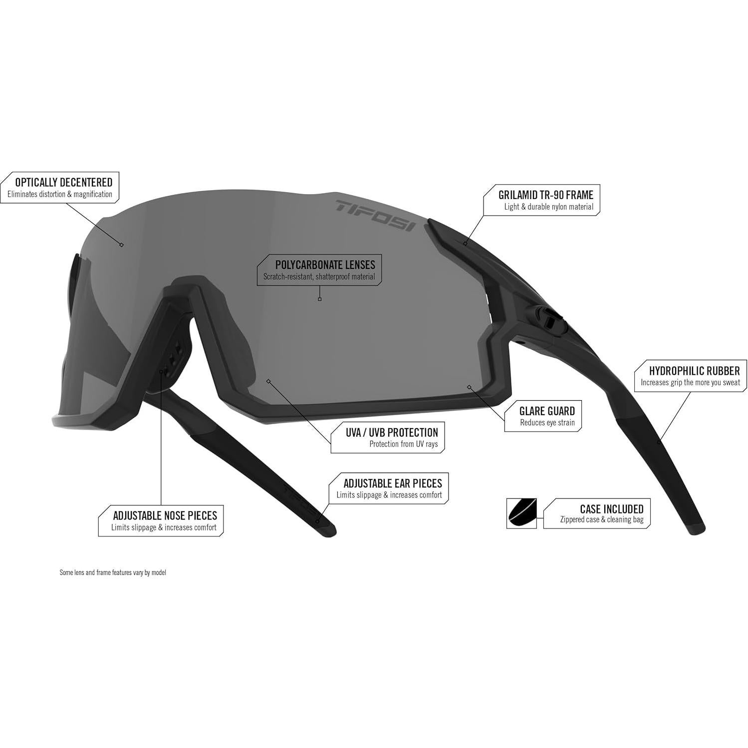 Gafas de sol Tifosi Optics Stash - Ciclismo y Béisbol, 3 Lentes
