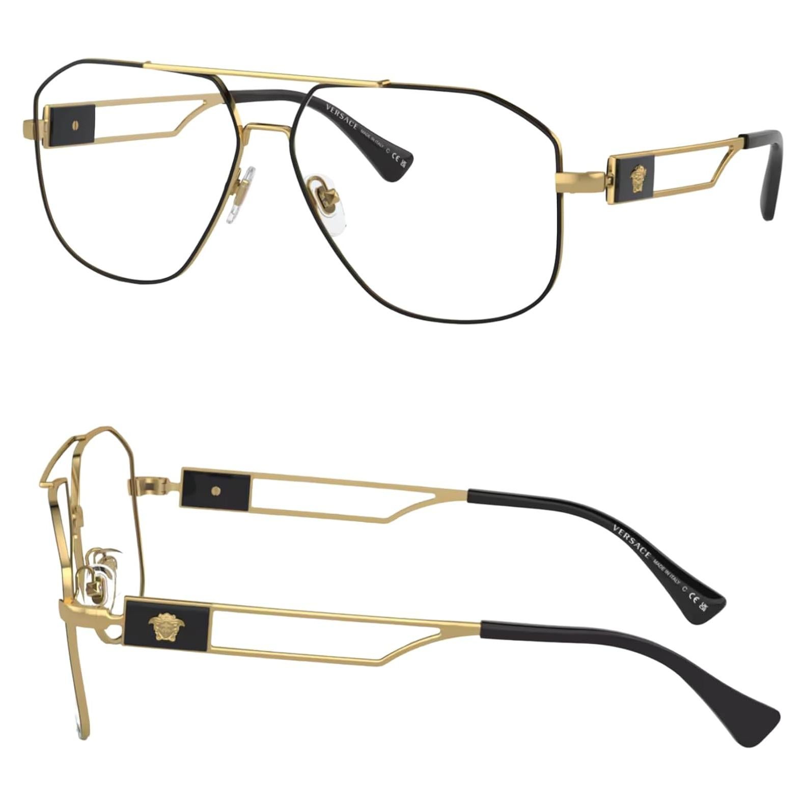 Gafas Versace VE1287 No Polarizadas para Hombre - Metal Negro/Dorado