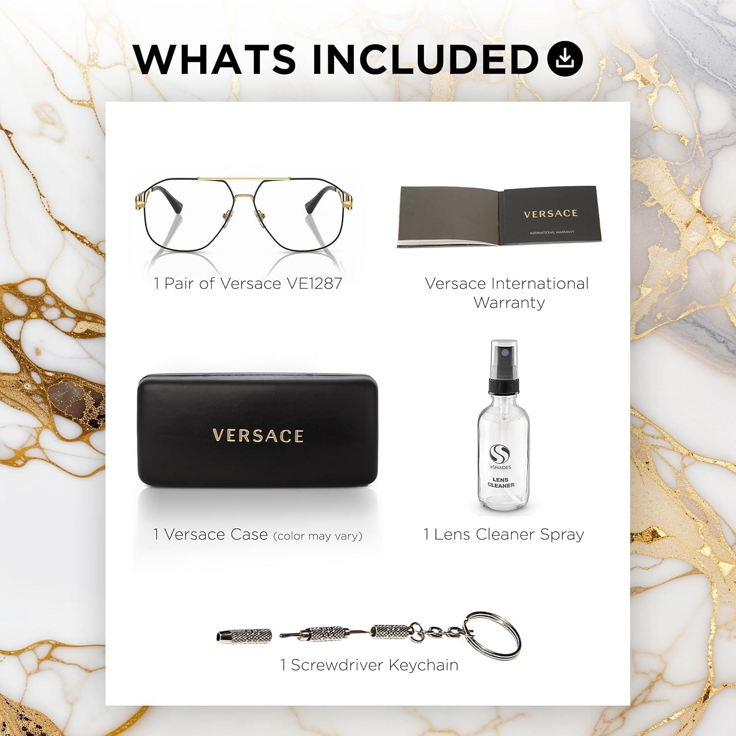 Gafas Versace VE1287 No Polarizadas para Hombre - Metal Negro/Dorado