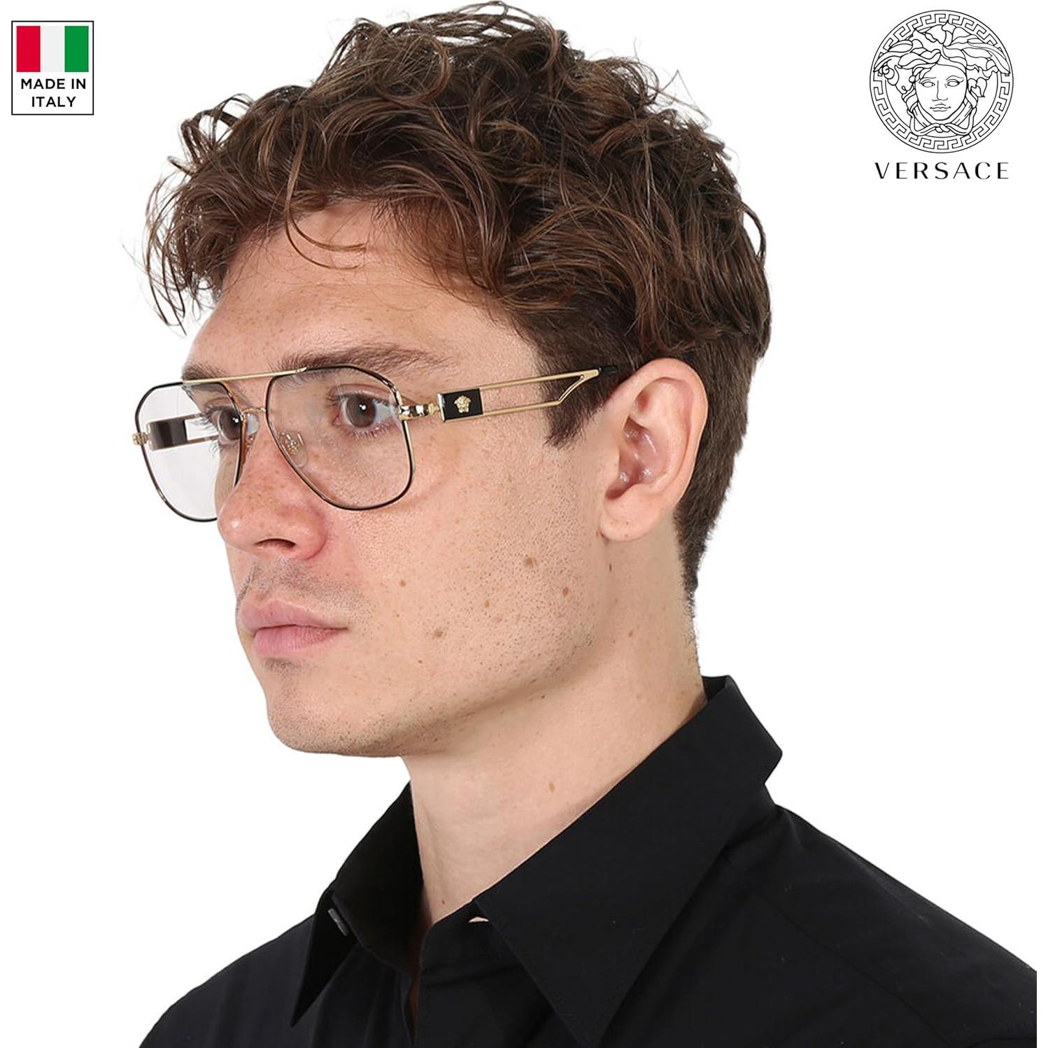 Gafas Versace VE1287 No Polarizadas para Hombre - Metal Negro/Dorado