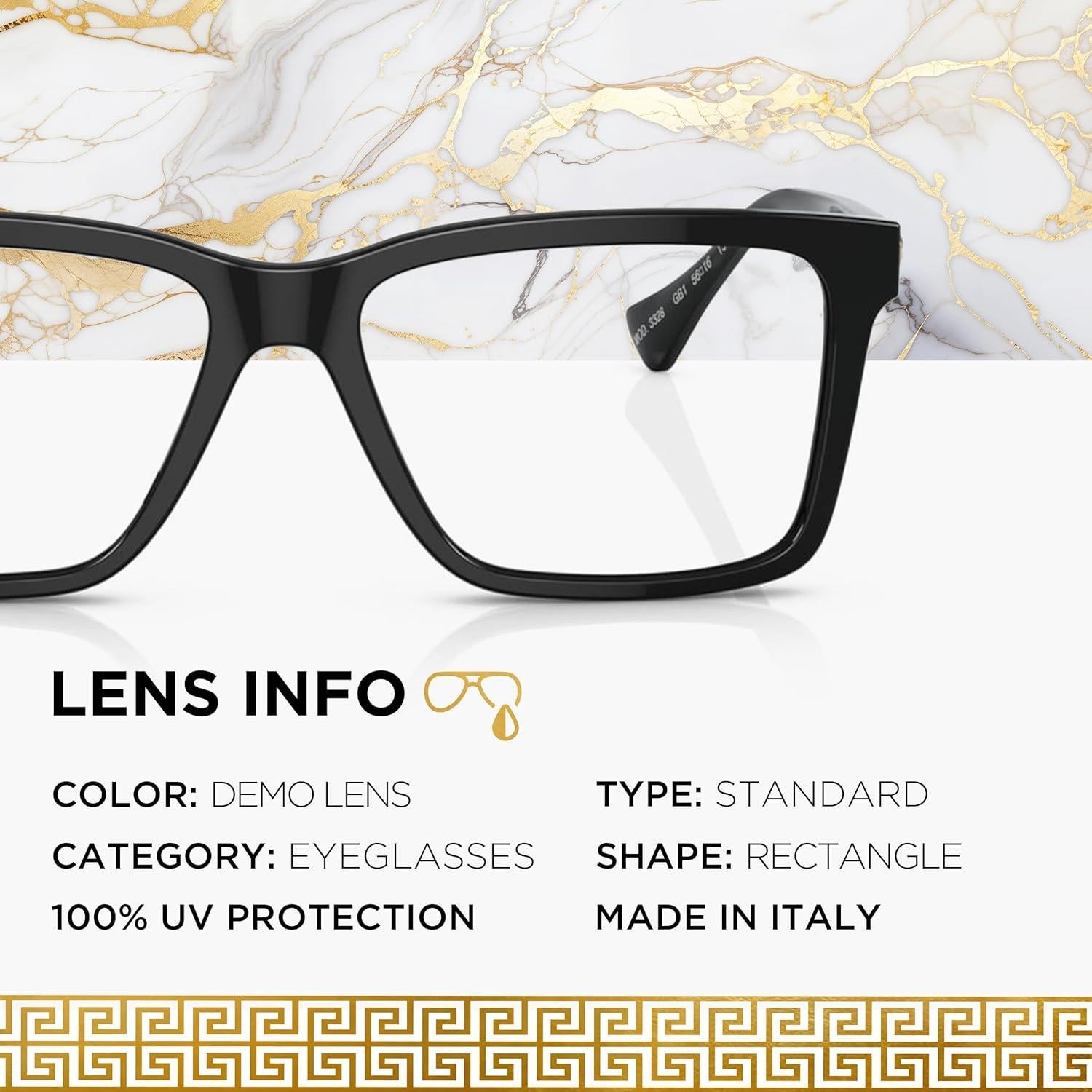 Gafas Versace VE3328 No Polarizadas para Hombre - Acetato Negro