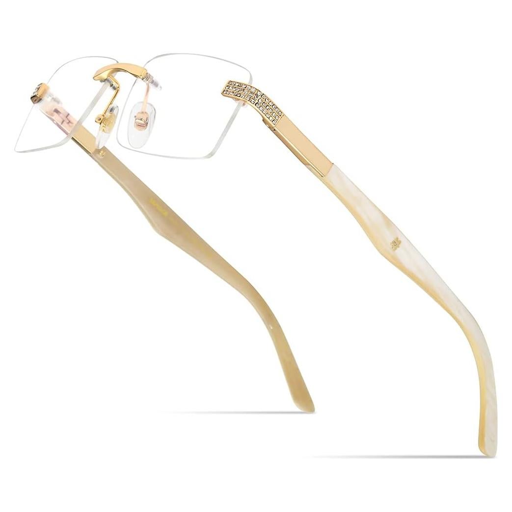 Gafas de Cuerno de Búfalo Hepidem con Lentes de Lujo y Circonio