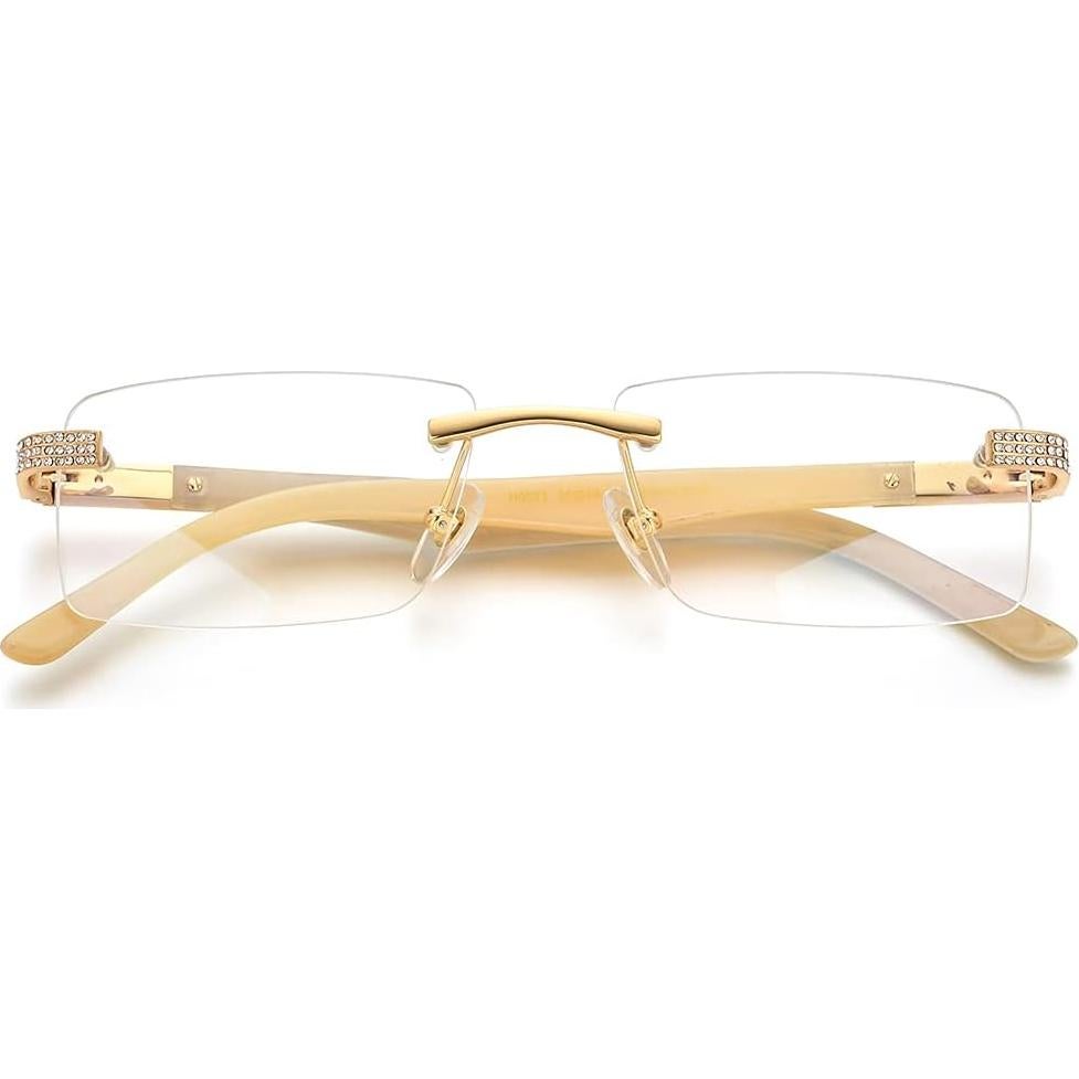 Gafas de Cuerno de Búfalo Hepidem con Lentes de Lujo y Circonio