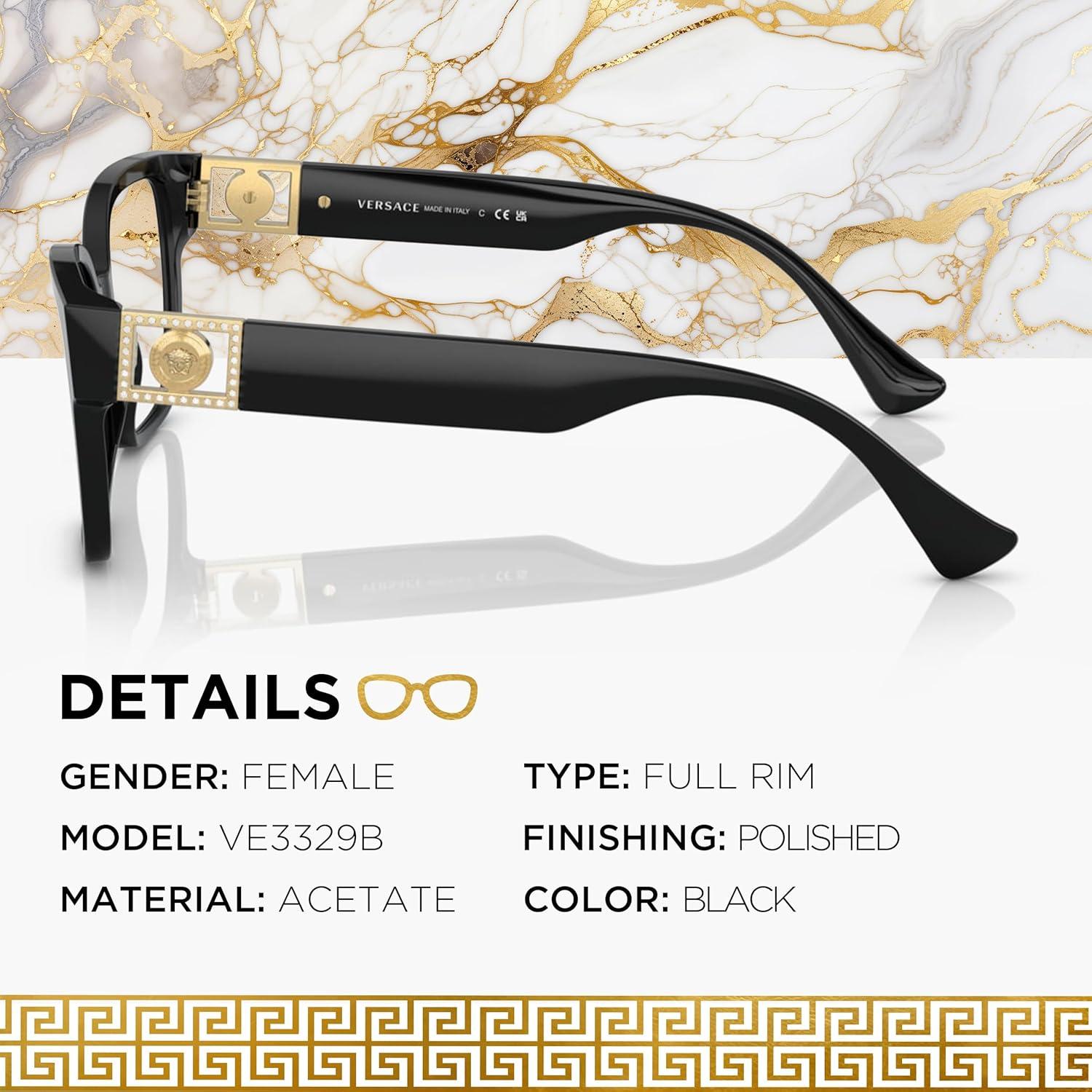 Gafas Versace VE3329B No Polarizadas para Mujeres - Marco Cuadrado