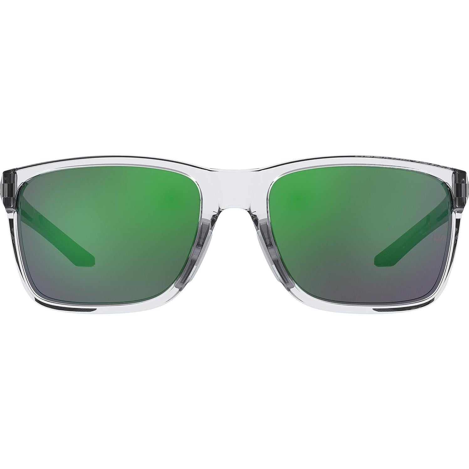 Gafas de sol rectangulares Under Armour UA Hustle, lentes espejo verdes