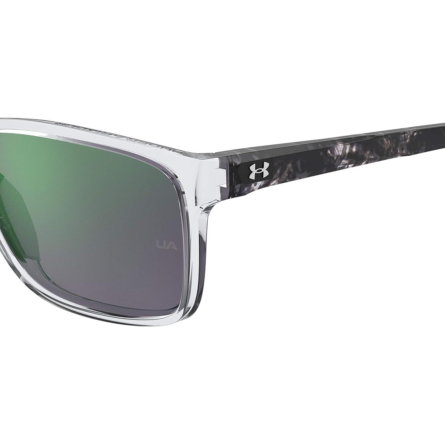 Gafas de sol rectangulares Under Armour UA Hustle, lentes espejo verdes