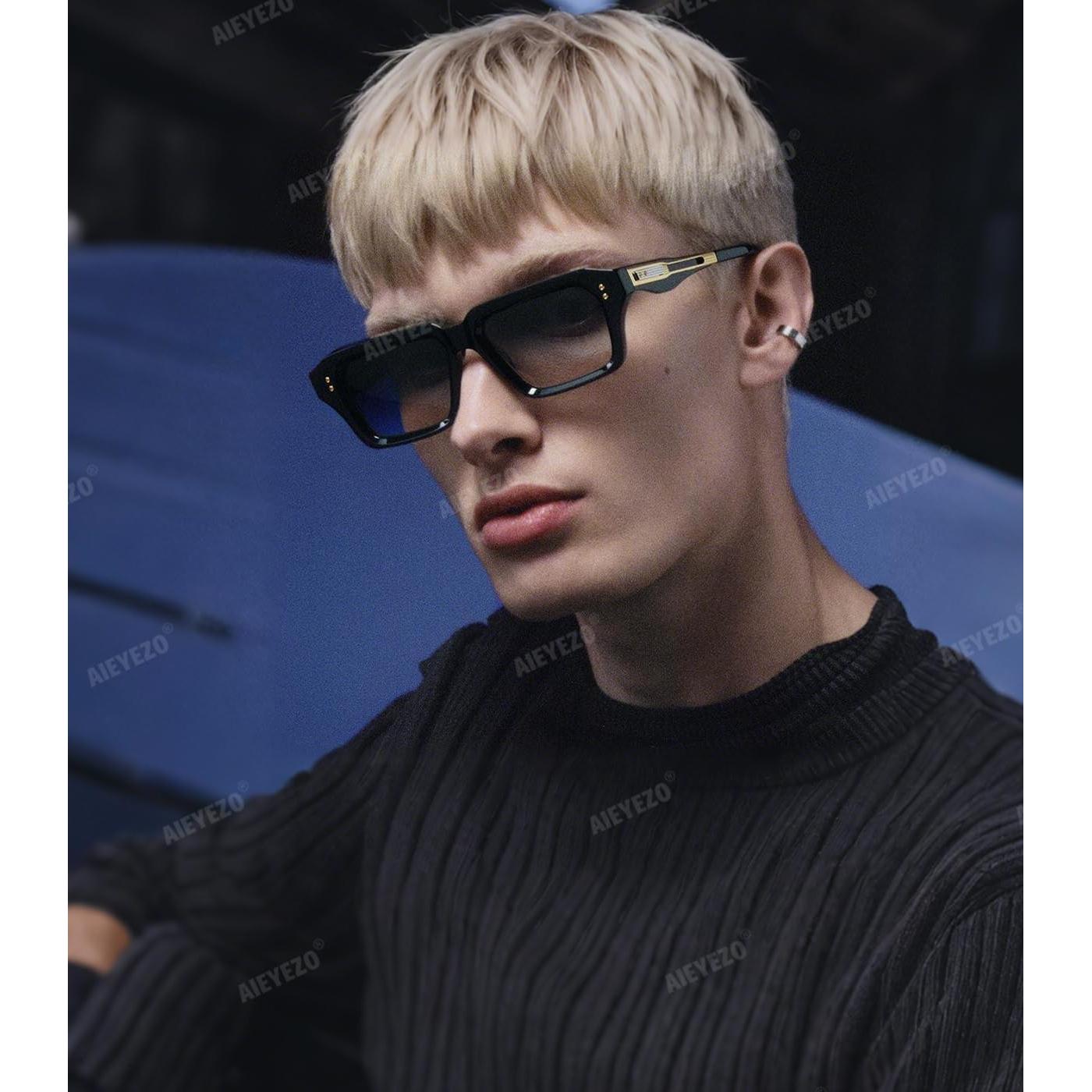 Gafas de Sol Rectangulares AIEYEZO UV400 Moda Retro