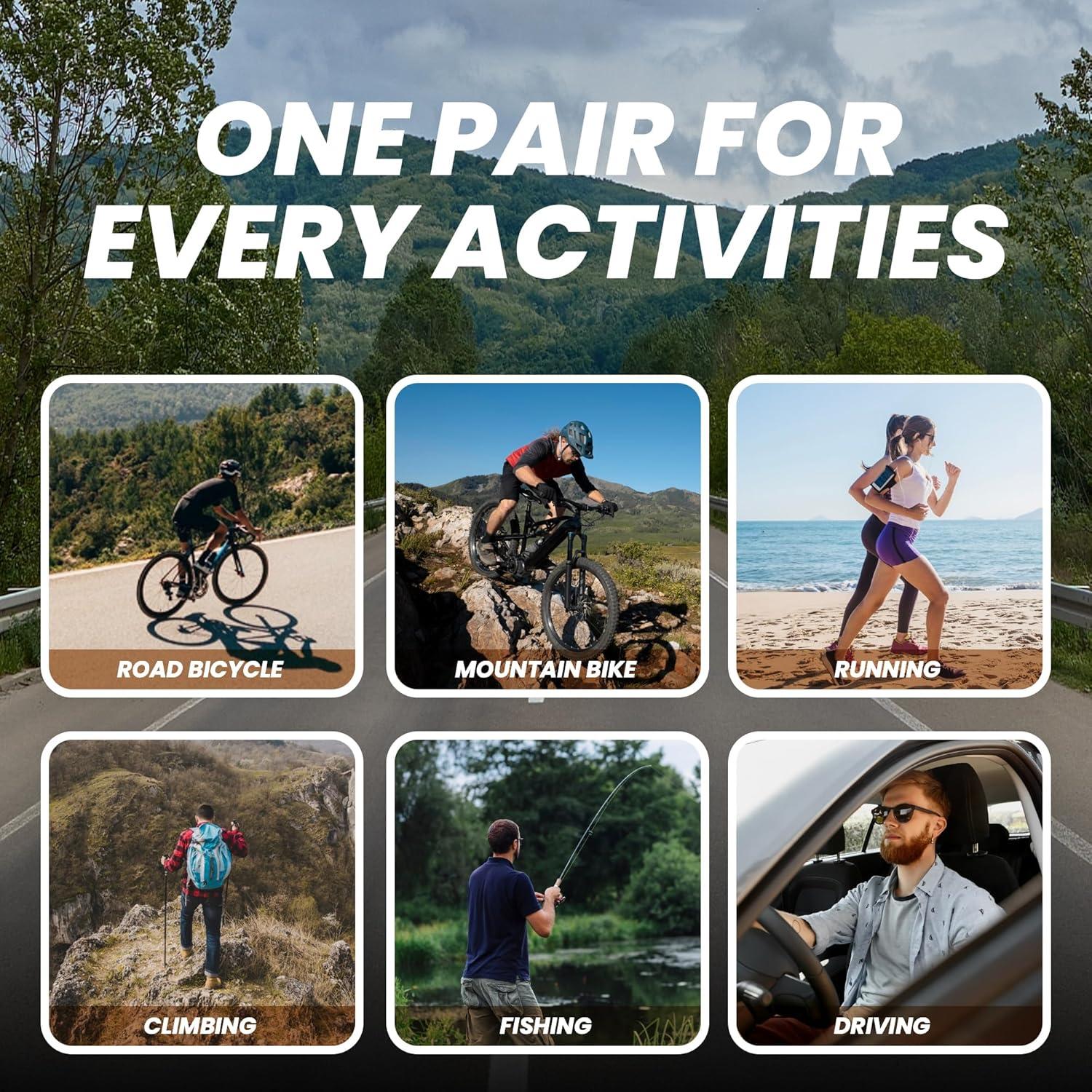 Gafas de sol polarizadas UV400 para deportes - Marco blanco/Lente rosa