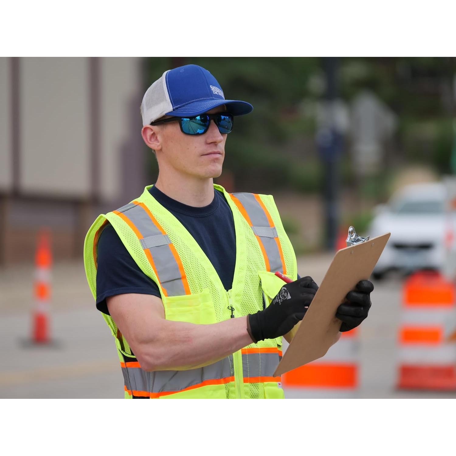 Gafas de Seguridad Bullhead Crevalle Antivaho UV Lentes Espejo Azul