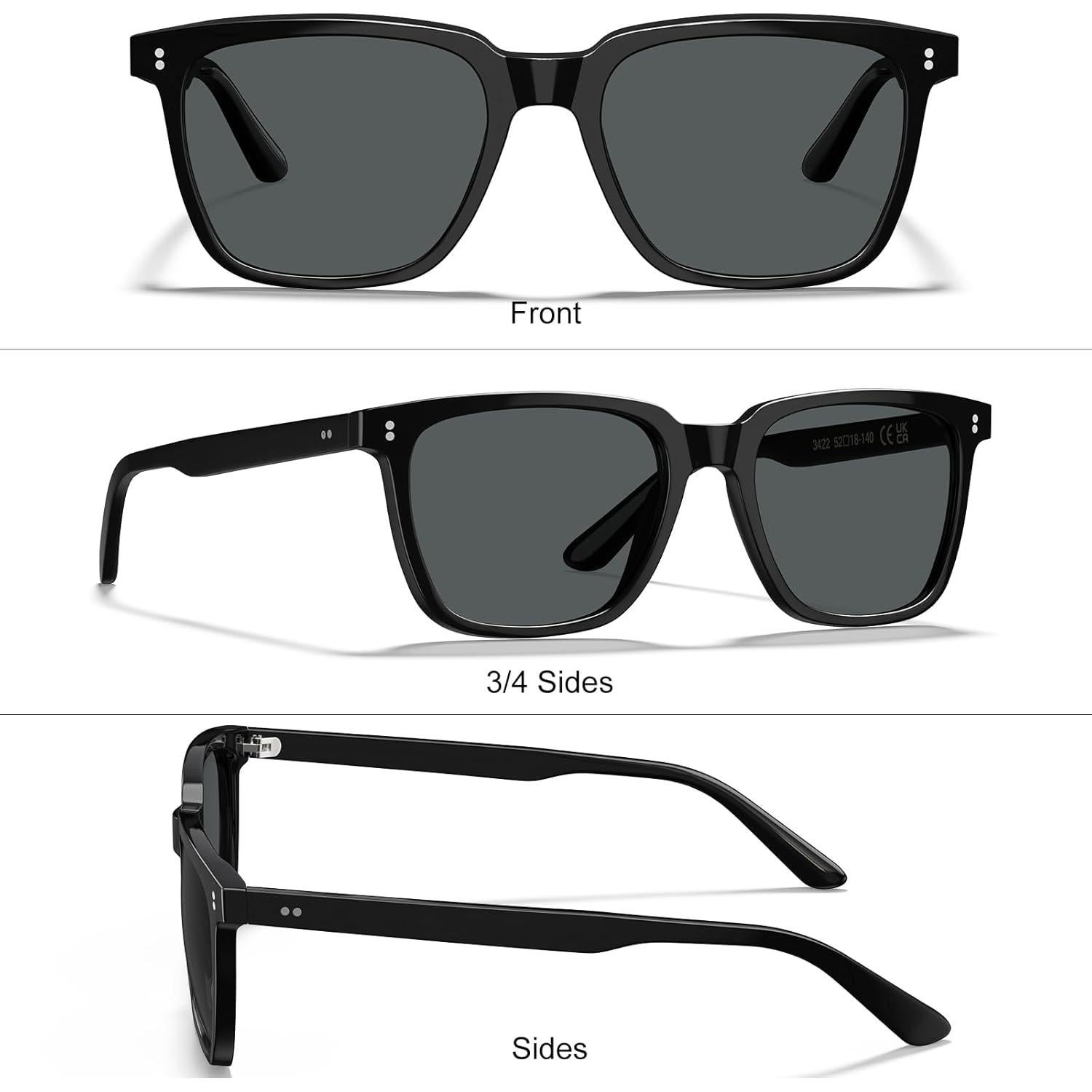 Gafas de Sol Retro Polarizadas STGATN 2 Paquetes UV 100%